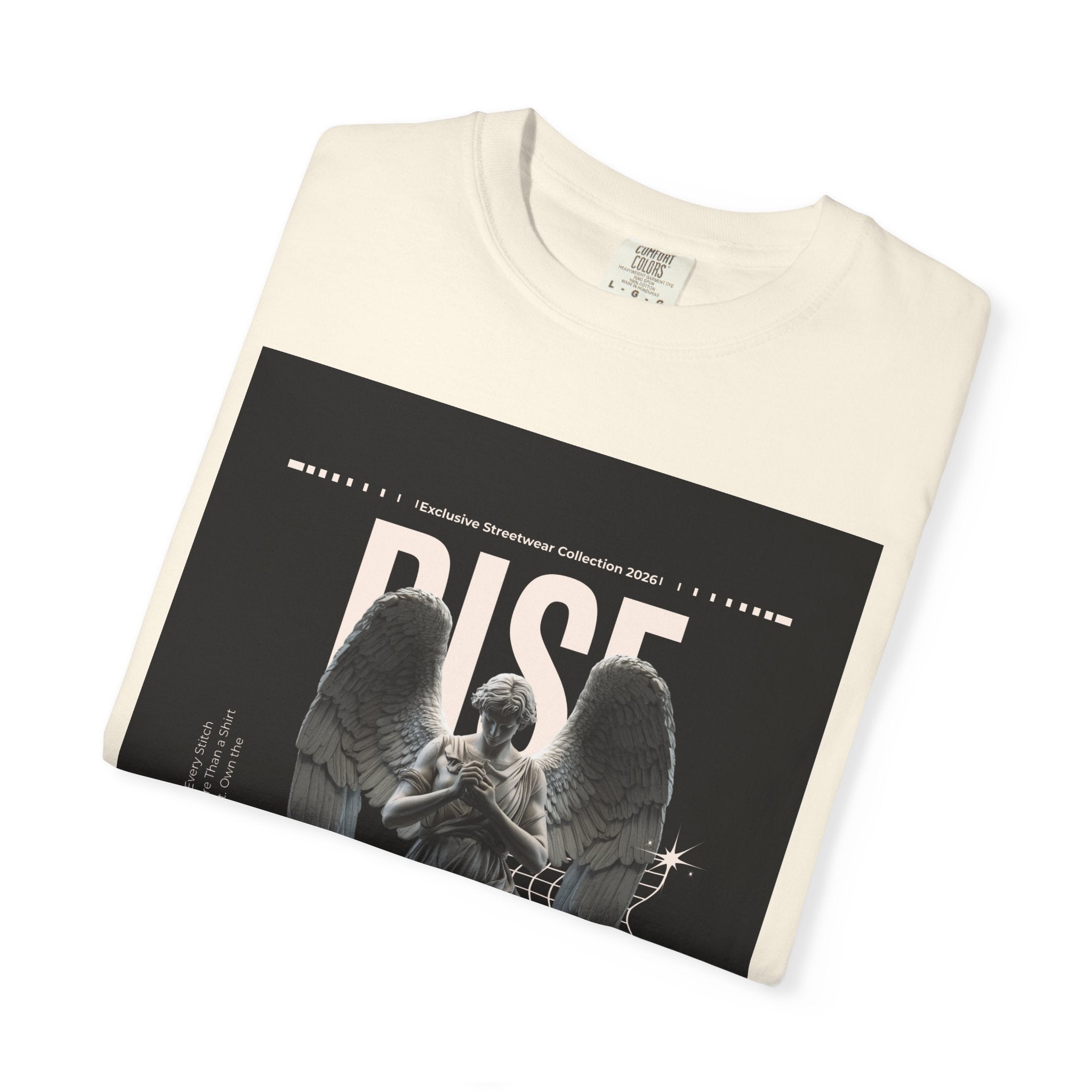 Rise Angel Graphic T-Shirt — Gothic Statue Streetwear Tee