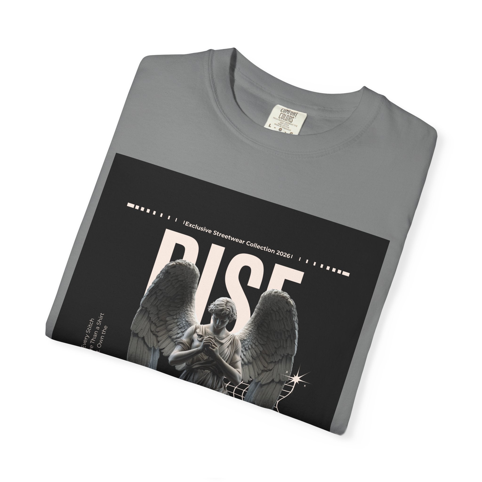 Rise Angel Graphic T-Shirt — Gothic Statue Streetwear Tee
