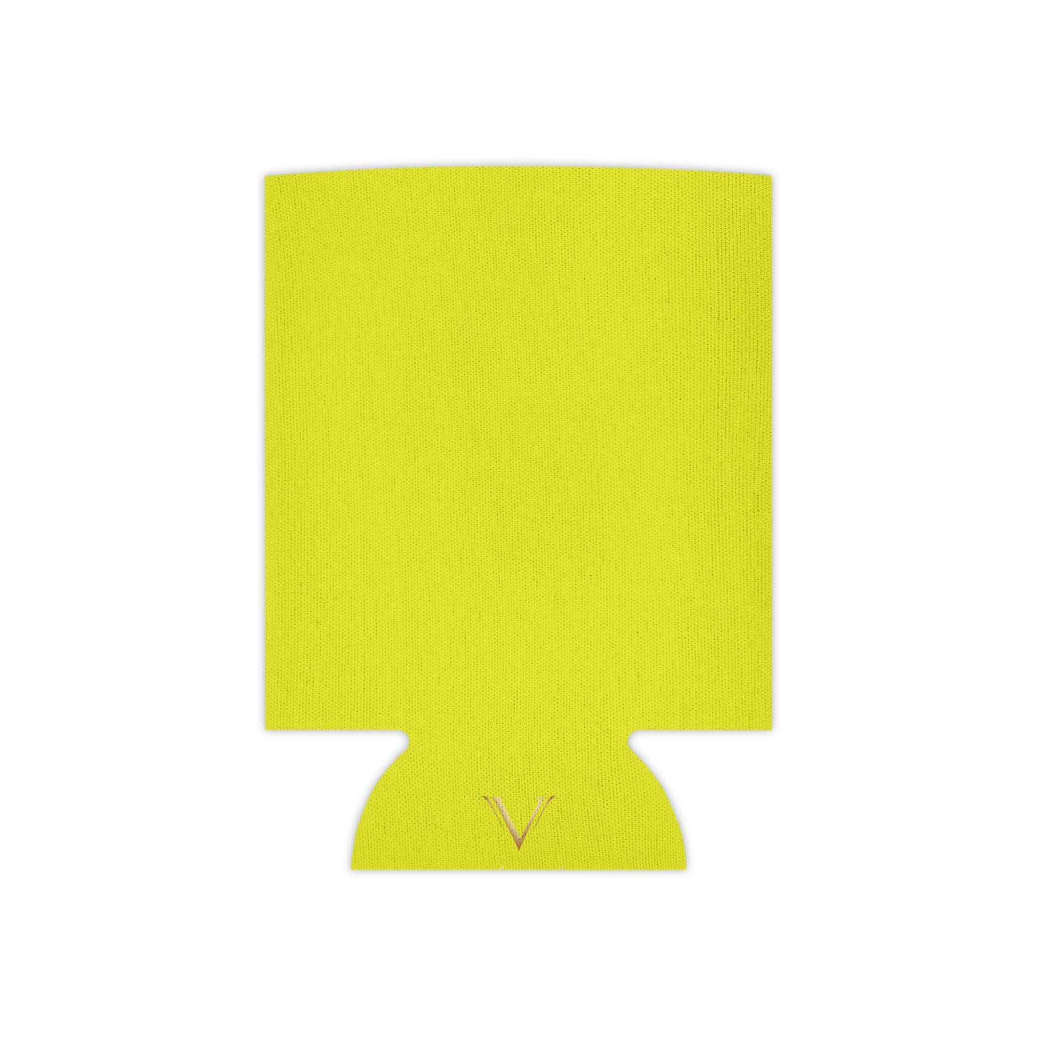 Neon Yellow Can Cooler Sleeve — Insulated Beverage Koozie for Parties & Outdoor Events