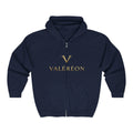 Valér éon Gold Logo Zip Hoodie — Luxury Branded Full-Zip Sweatshirt