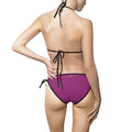 Purple Triangle Bikini Swimsuit — Women's Tie-Side Two-Piece Beachwear