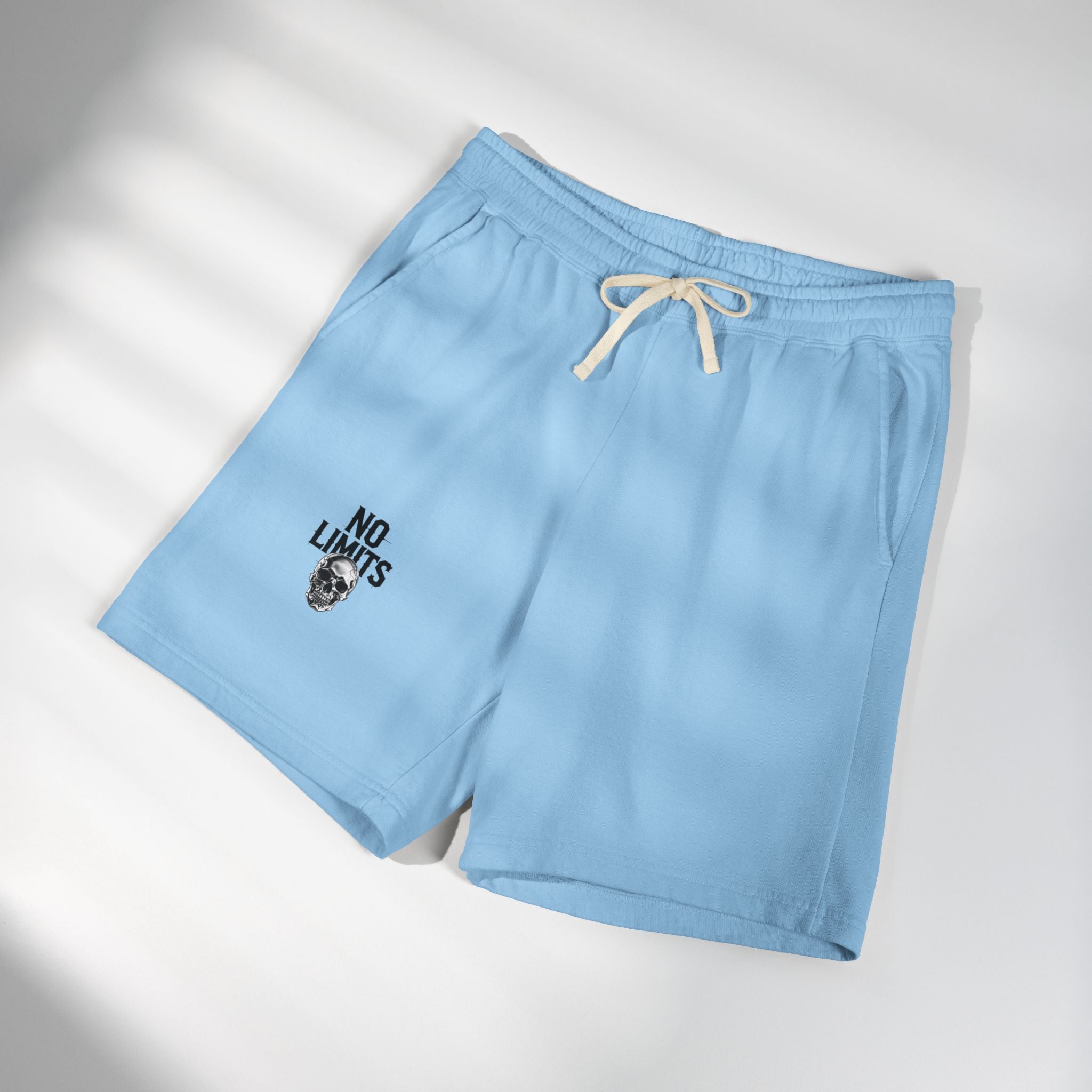 No Limits Fleece Sweat Shorts — Lightweight Garment-Dyed Casual Shorts