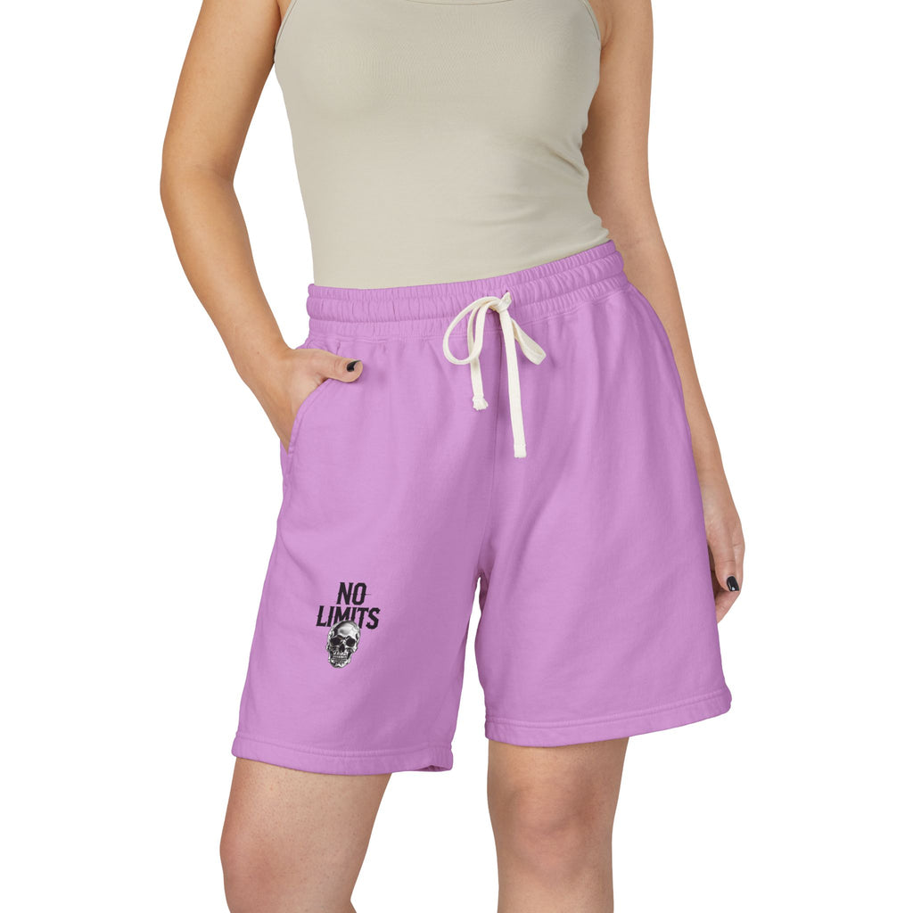 No Limits Fleece Sweat Shorts — Lightweight Garment-Dyed Casual Shorts