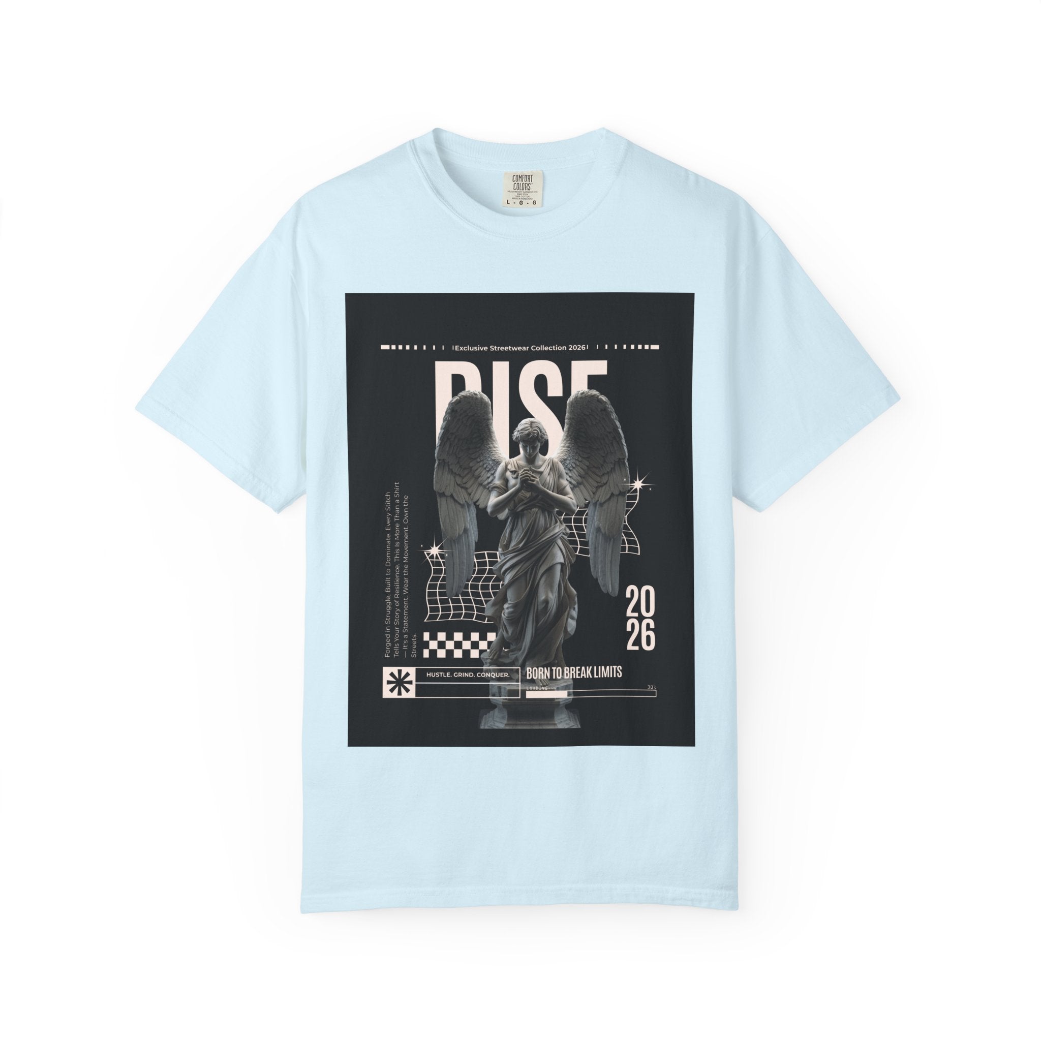 Rise Angel Graphic T-Shirt — Gothic Statue Streetwear Tee
