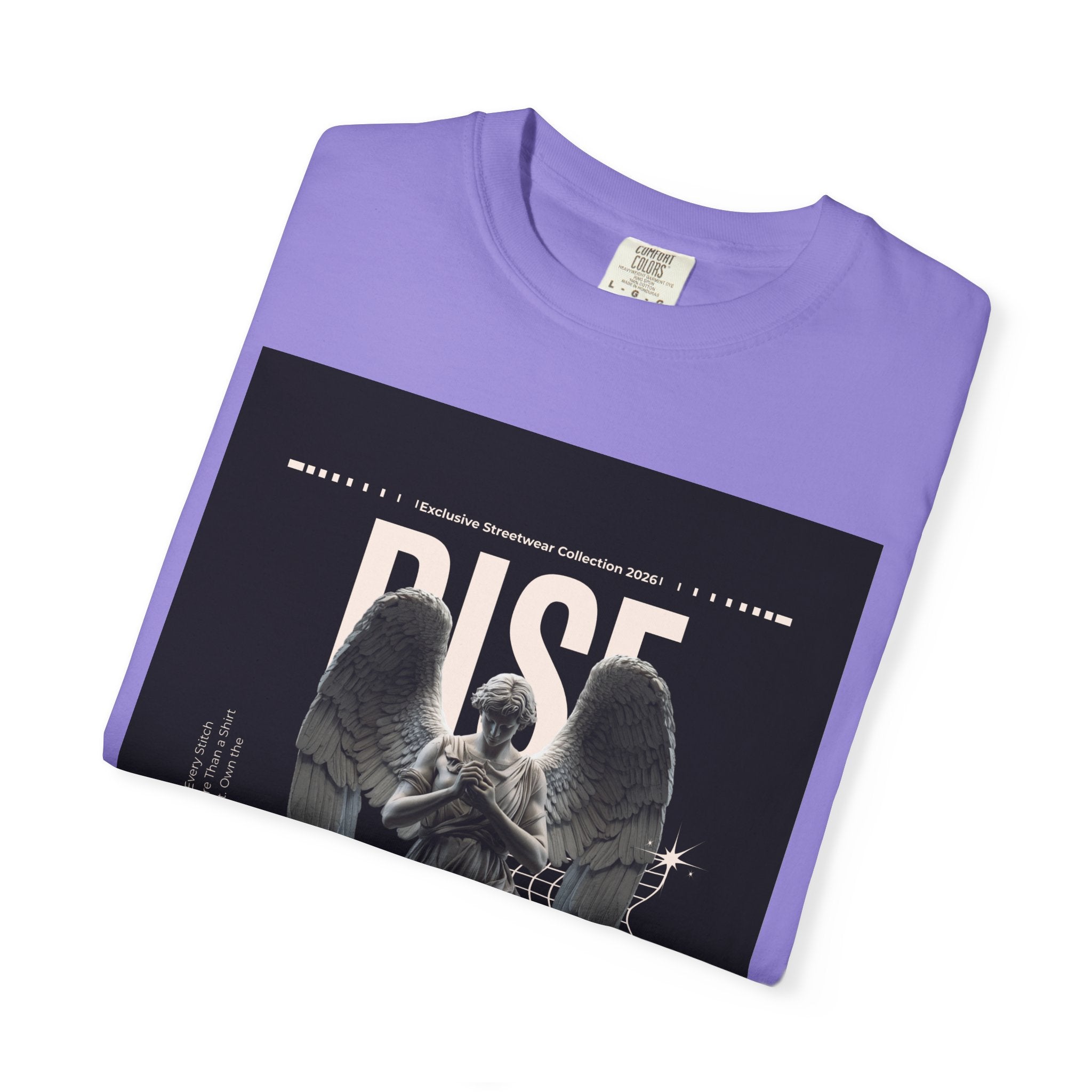 Rise Angel Graphic T-Shirt — Gothic Statue Streetwear Tee