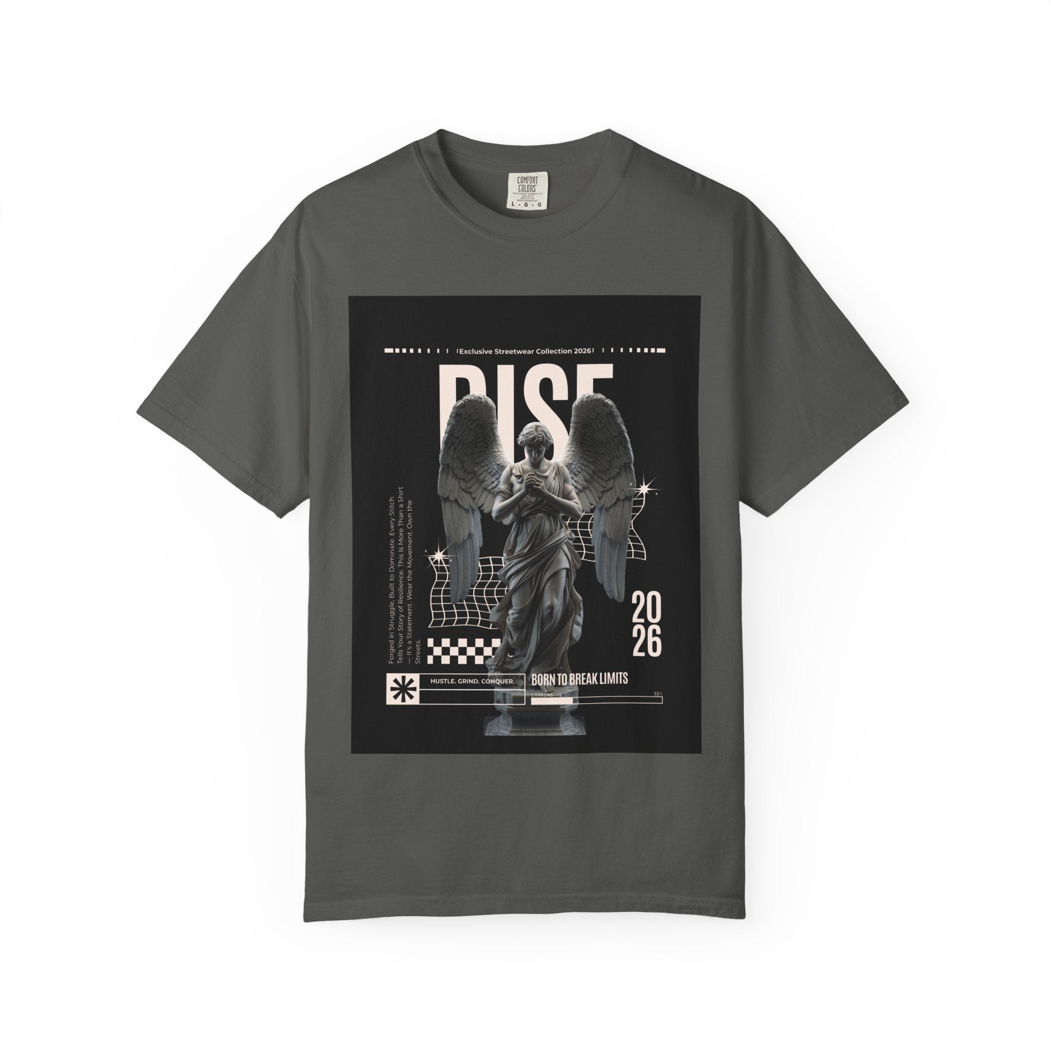 Rise Angel Graphic T-Shirt — Gothic Statue Streetwear Tee