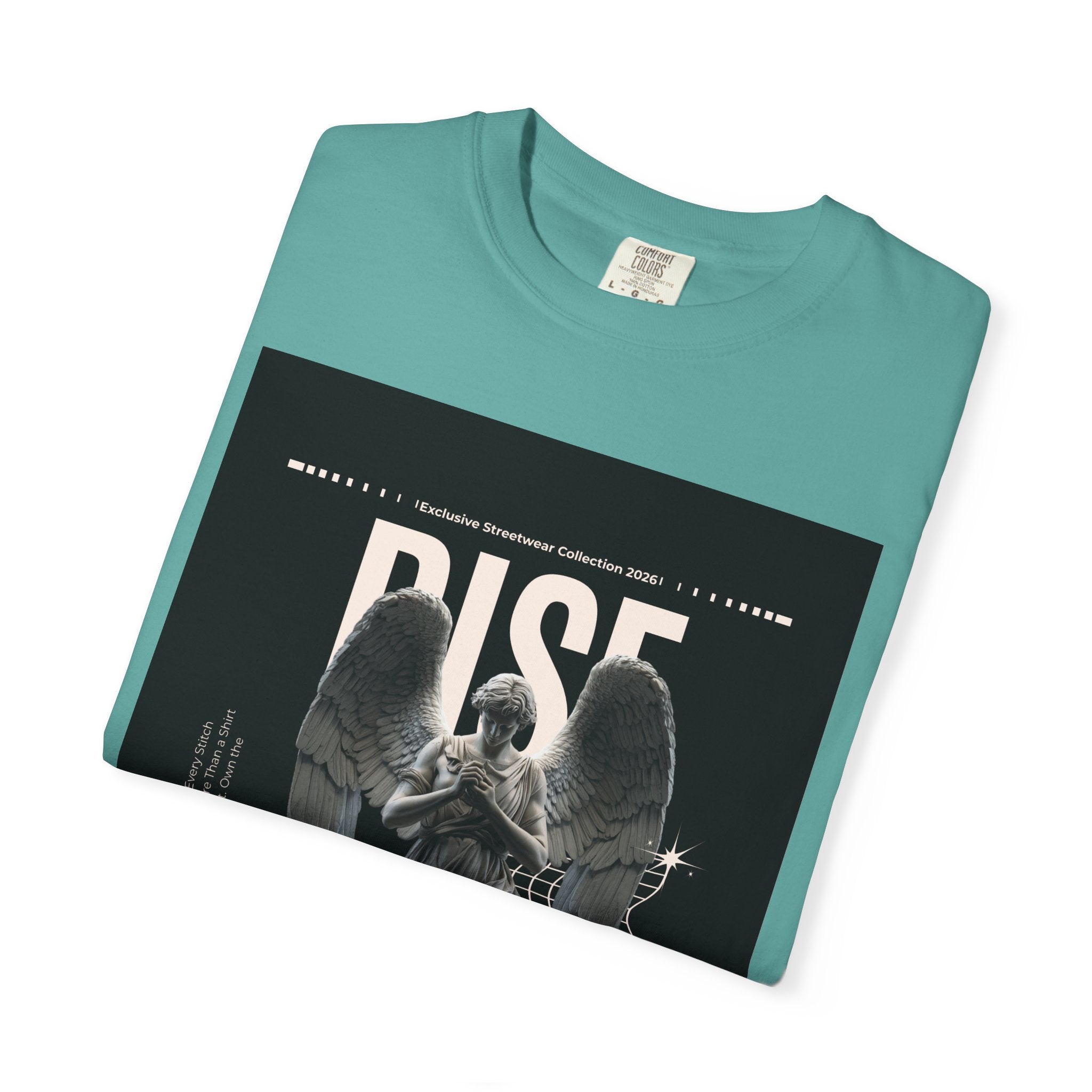 Rise Angel Graphic T-Shirt — Gothic Statue Streetwear Tee