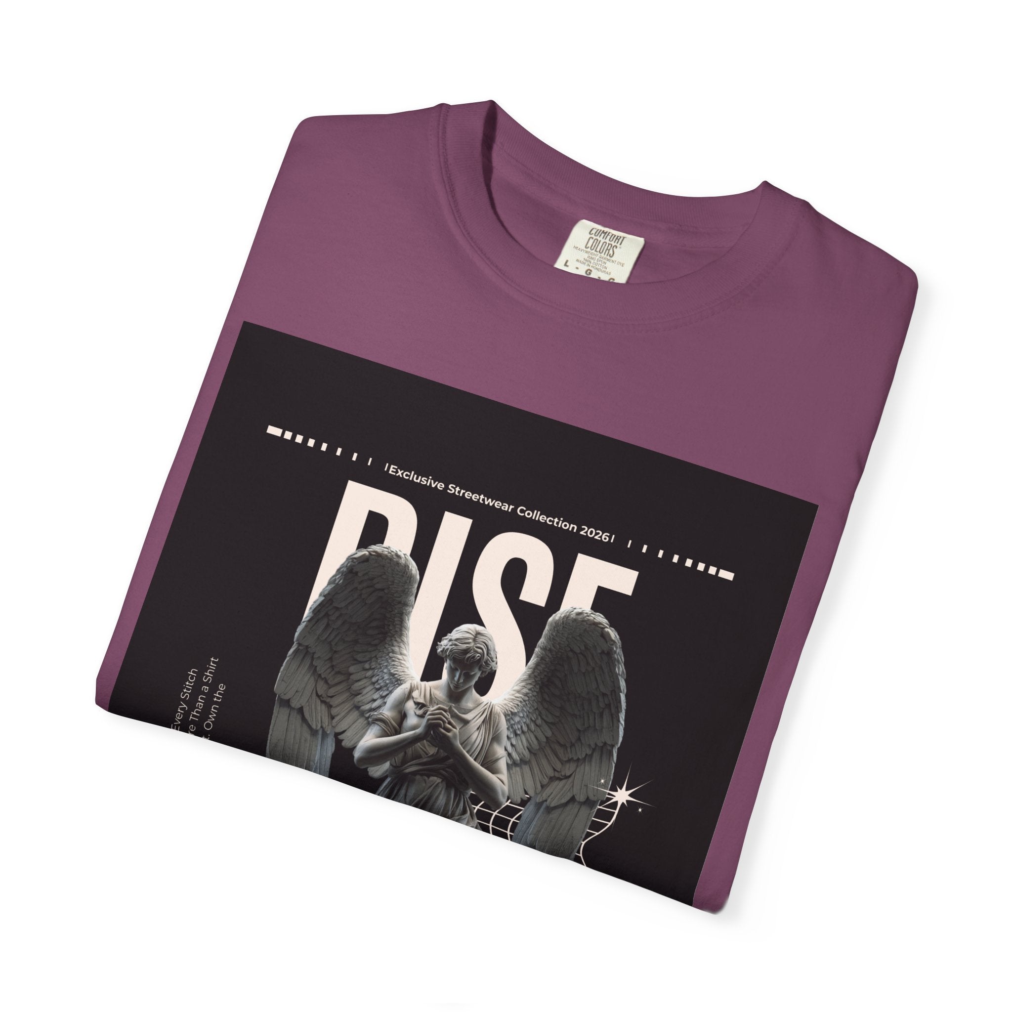 Rise Angel Graphic T-Shirt — Gothic Statue Streetwear Tee
