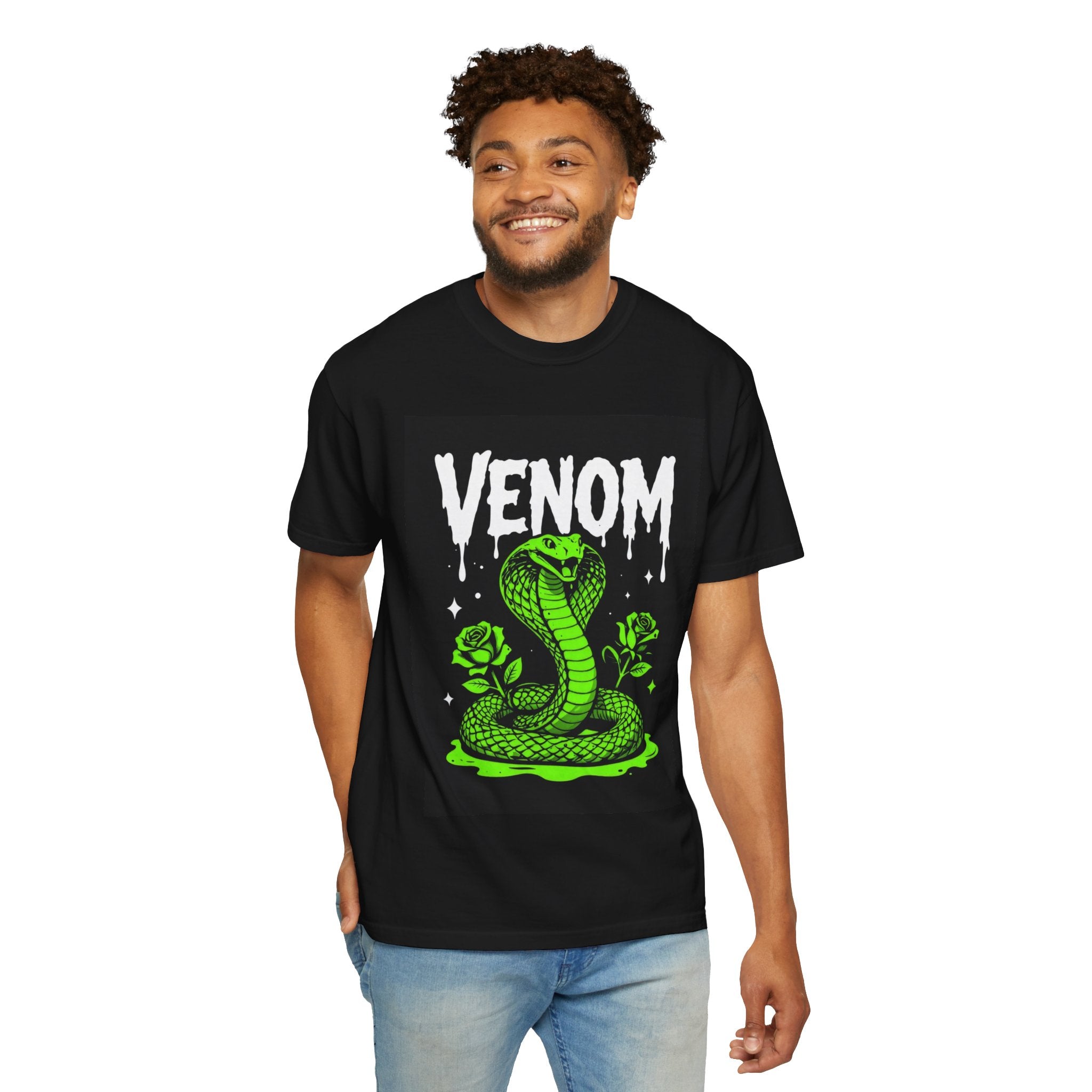 Venom Green Cobra T‑Shirt — Neon Snake Graphic Tee