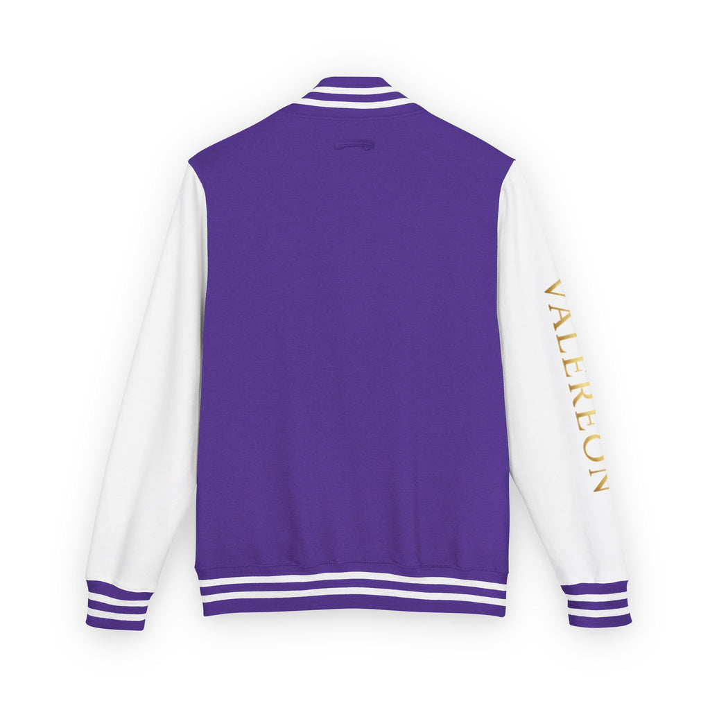 Letterman Jacket — Red & White Varsity Jacket with GOLD "VALERJON" Sleeve