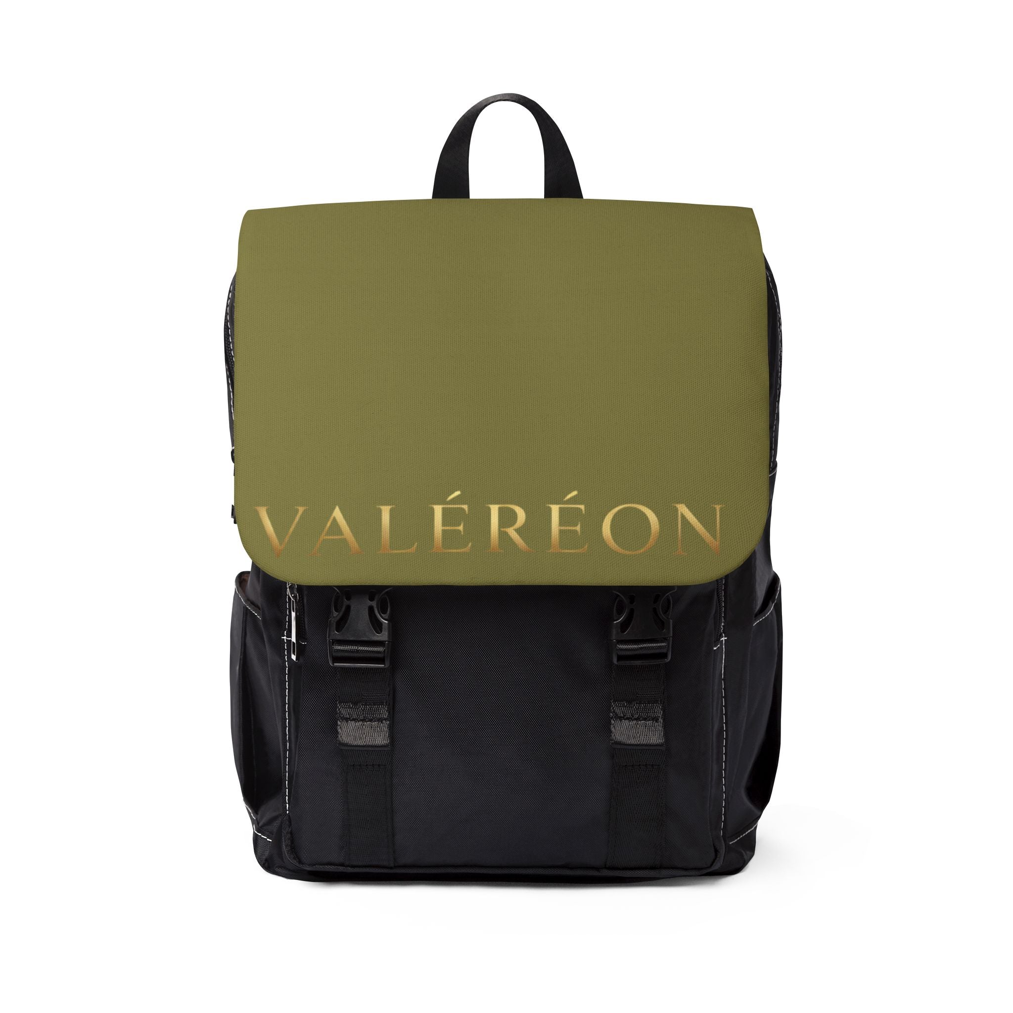 Olive Valéréon Canvas Backpack — Casual Shoulder Daypack