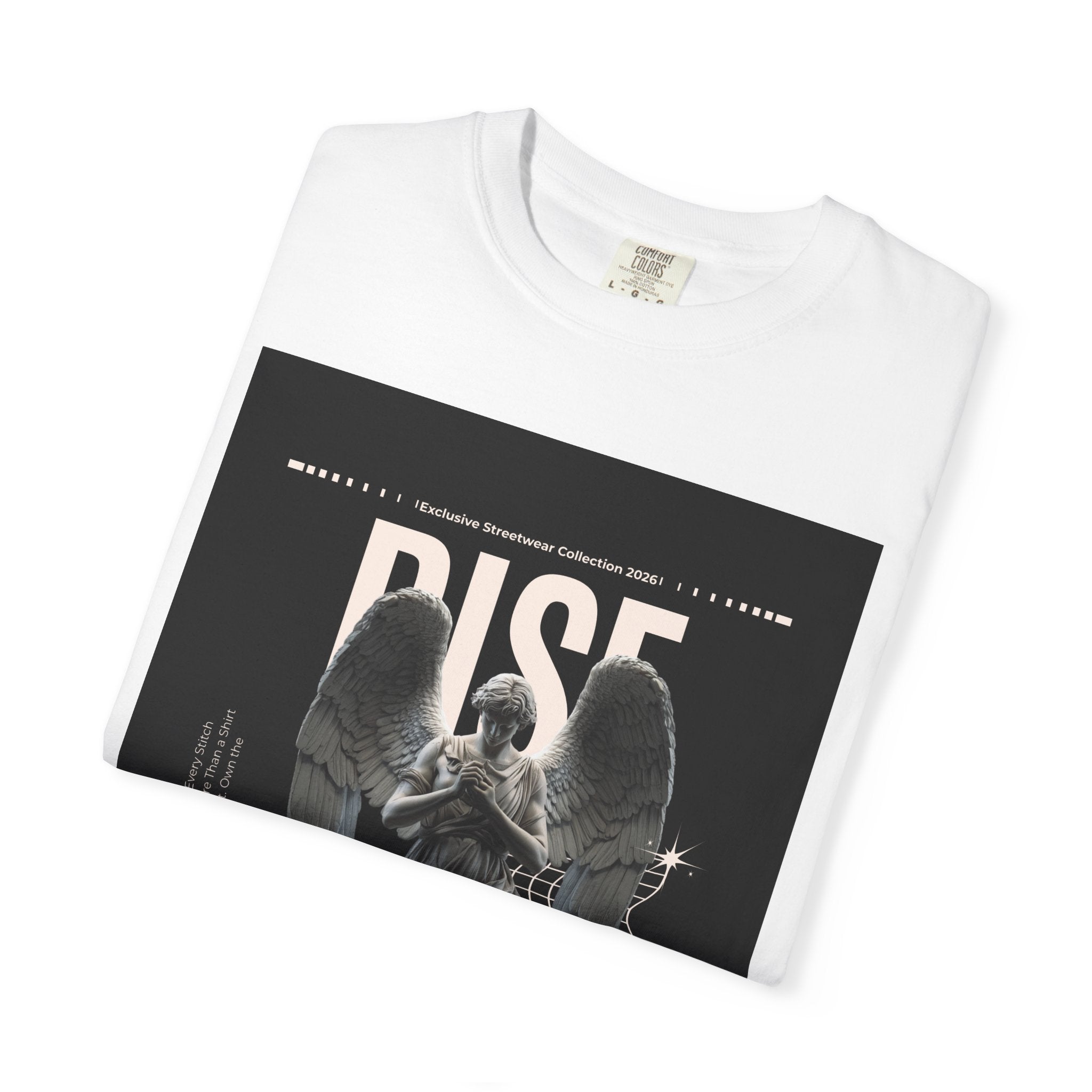 Rise Angel Graphic T-Shirt — Gothic Statue Streetwear Tee