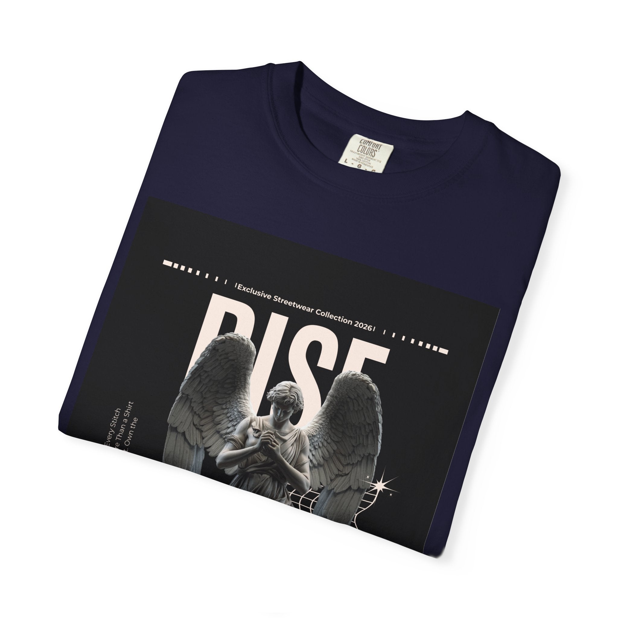 Rise Angel Graphic T-Shirt — Gothic Statue Streetwear Tee