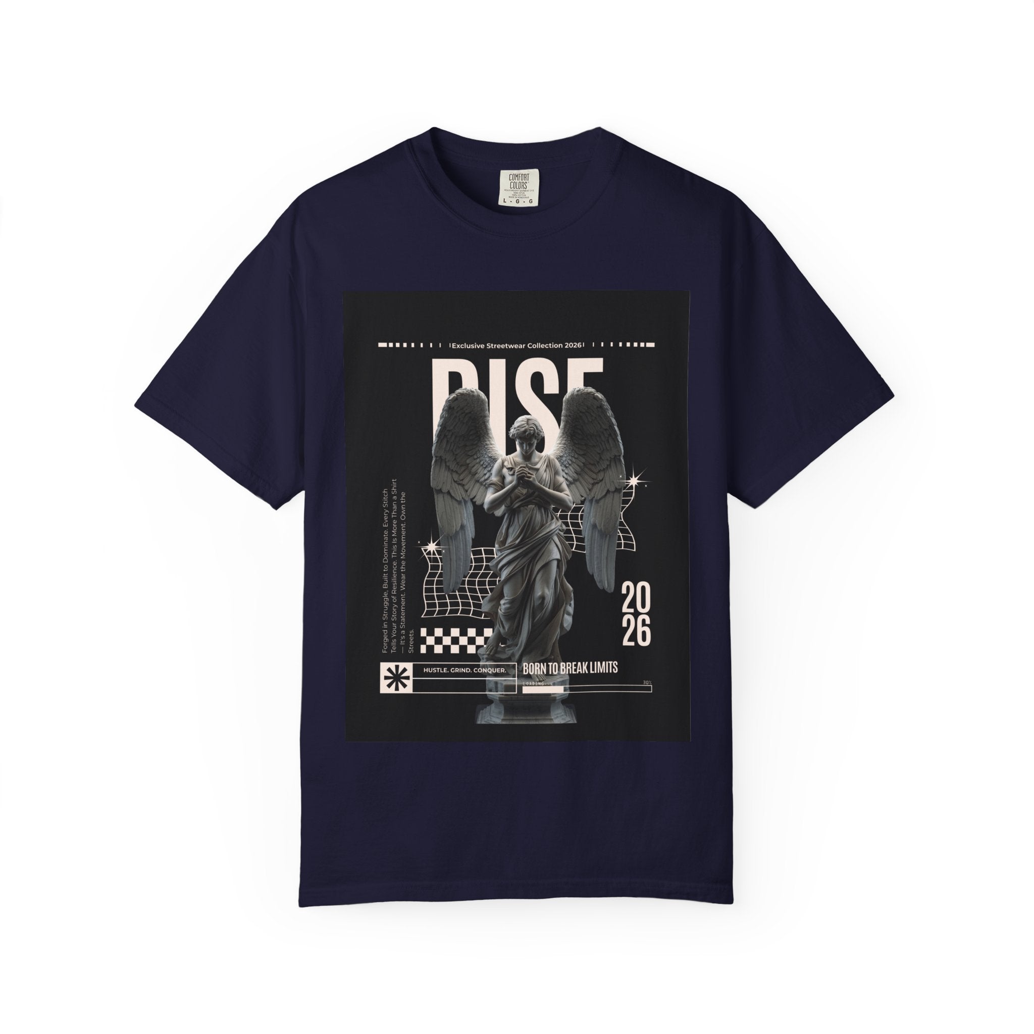 Rise Angel Graphic T-Shirt — Gothic Statue Streetwear Tee