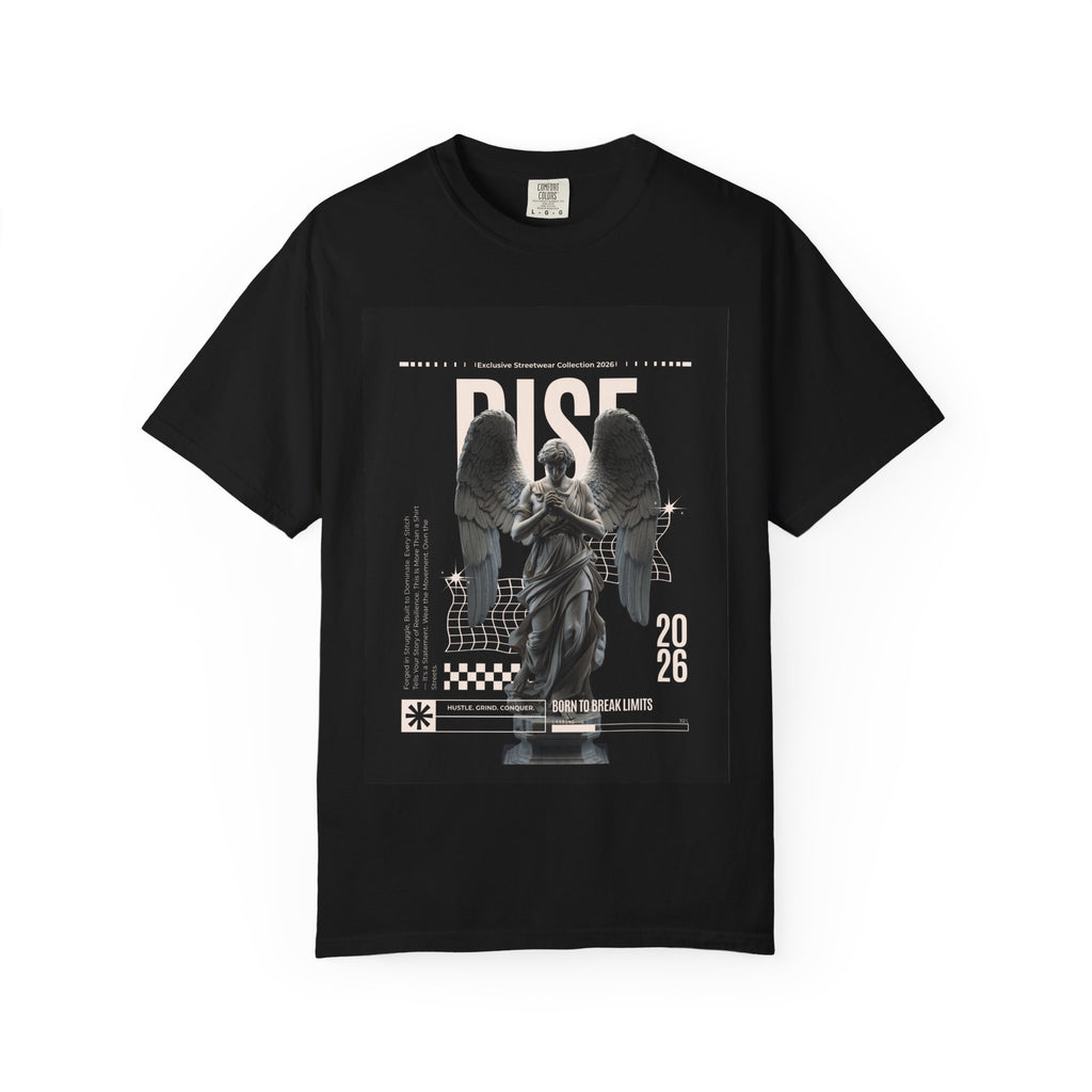 Rise Angel Graphic T-Shirt — Gothic Statue Streetwear Tee