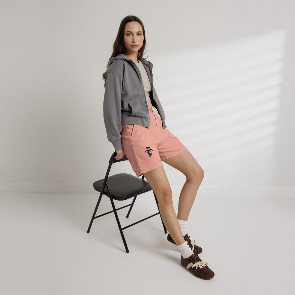 No Limits Fleece Sweat Shorts — Lightweight Garment-Dyed Casual Shorts