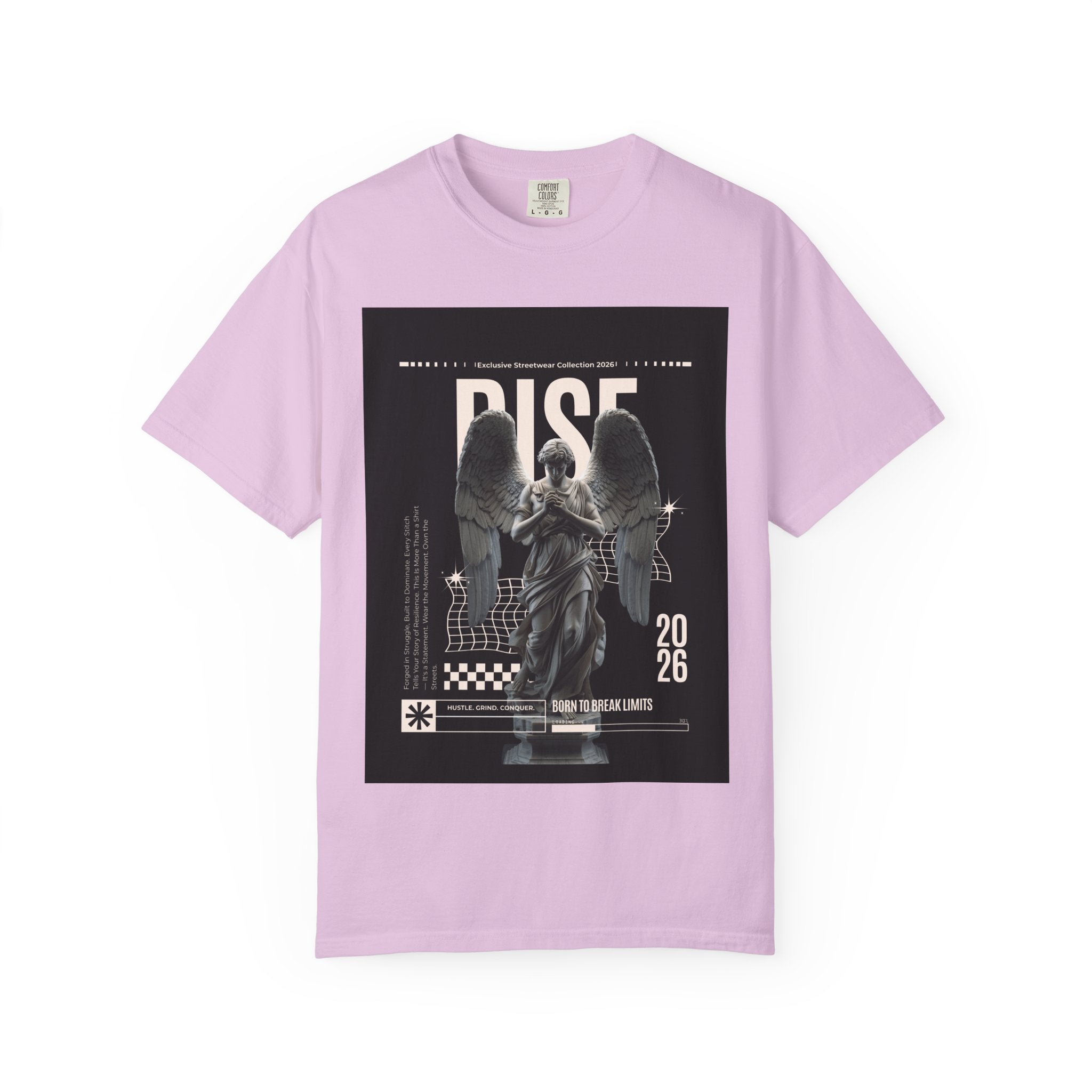 Rise Angel Graphic T-Shirt — Gothic Statue Streetwear Tee