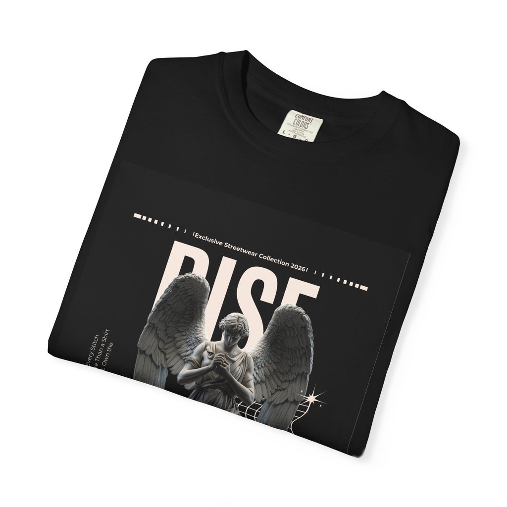 Rise Angel Graphic T-Shirt — Gothic Statue Streetwear Tee