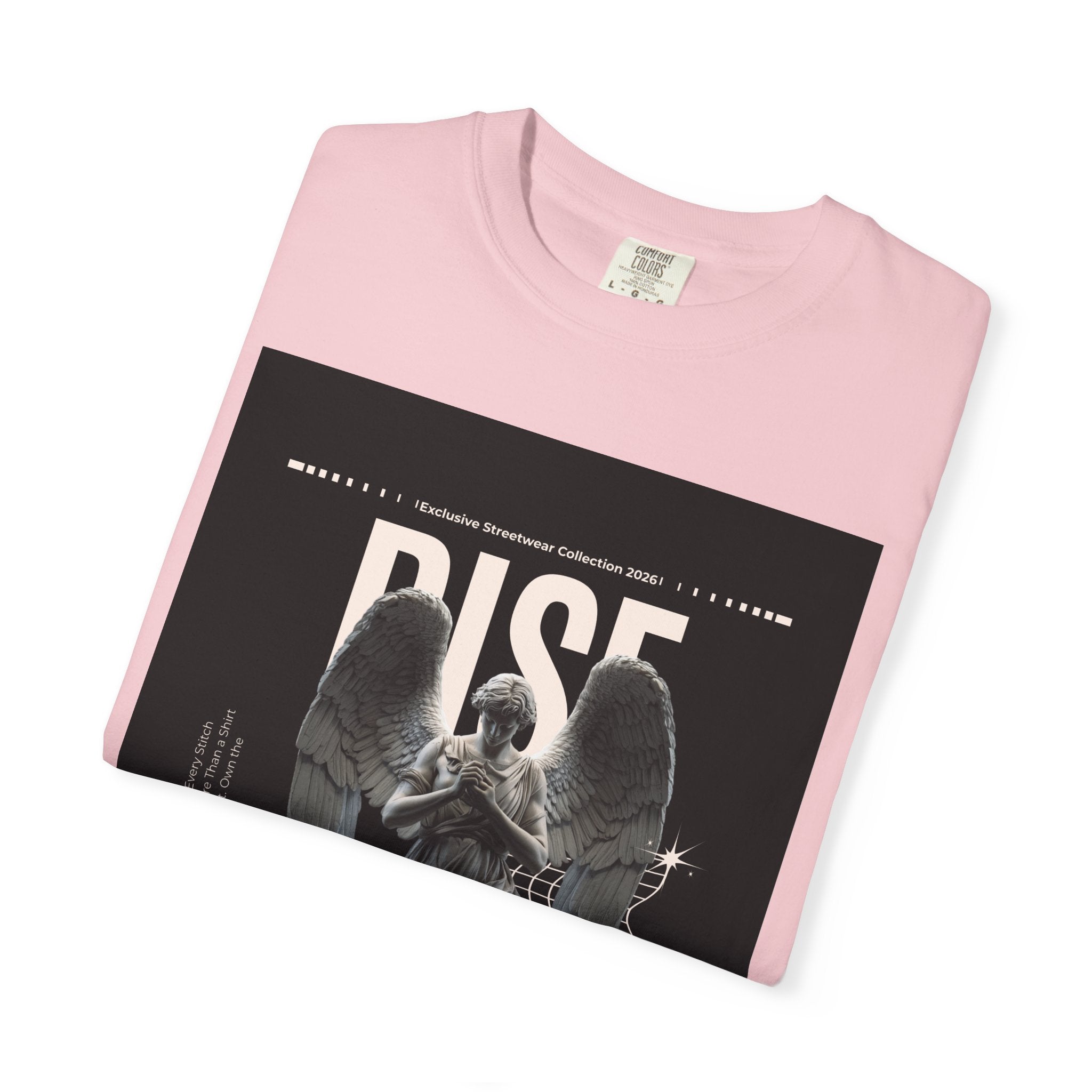 Rise Angel Graphic T-Shirt — Gothic Statue Streetwear Tee