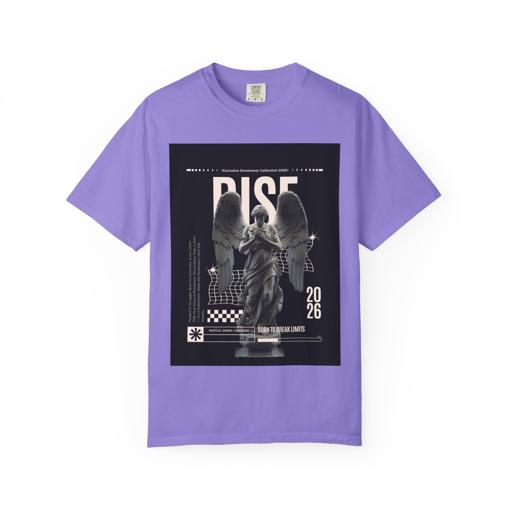 Rise Angel Graphic T-Shirt — Gothic Statue Streetwear Tee
