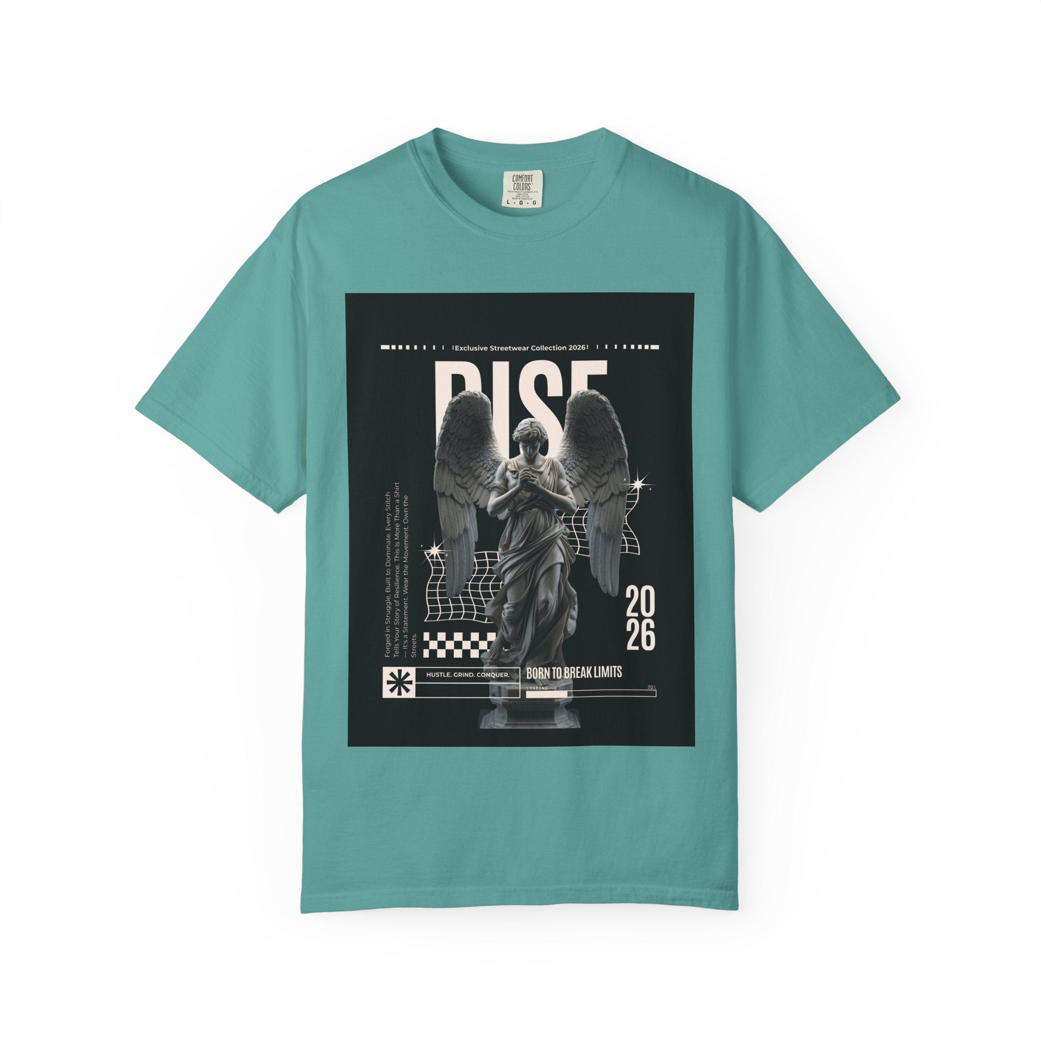 Rise Angel Graphic T-Shirt — Gothic Statue Streetwear Tee