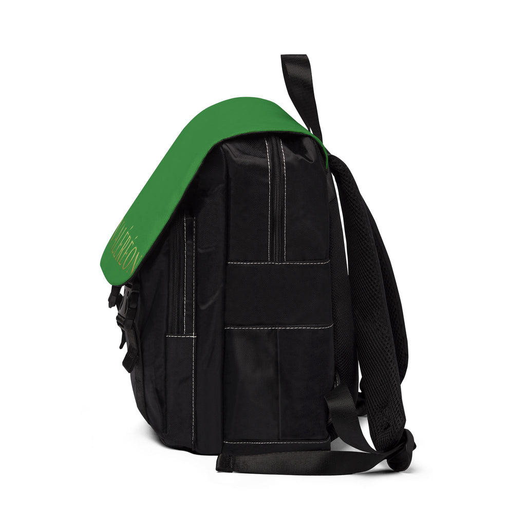 Green Valéreon Backpack — Casual Shoulder Backpack with Elegant Logo
