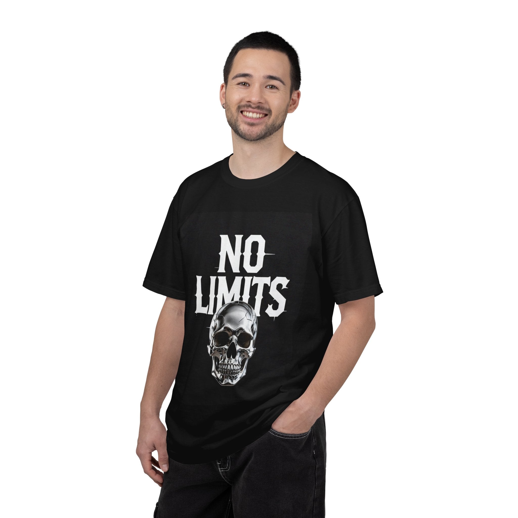 No Limits Skull T-Shirt — Edgy Biker Rock Graphic Tee
