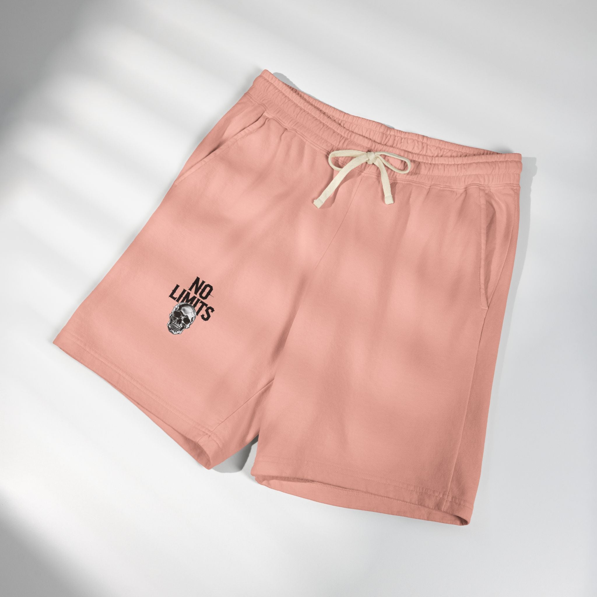 No Limits Fleece Sweat Shorts — Lightweight Garment-Dyed Casual Shorts