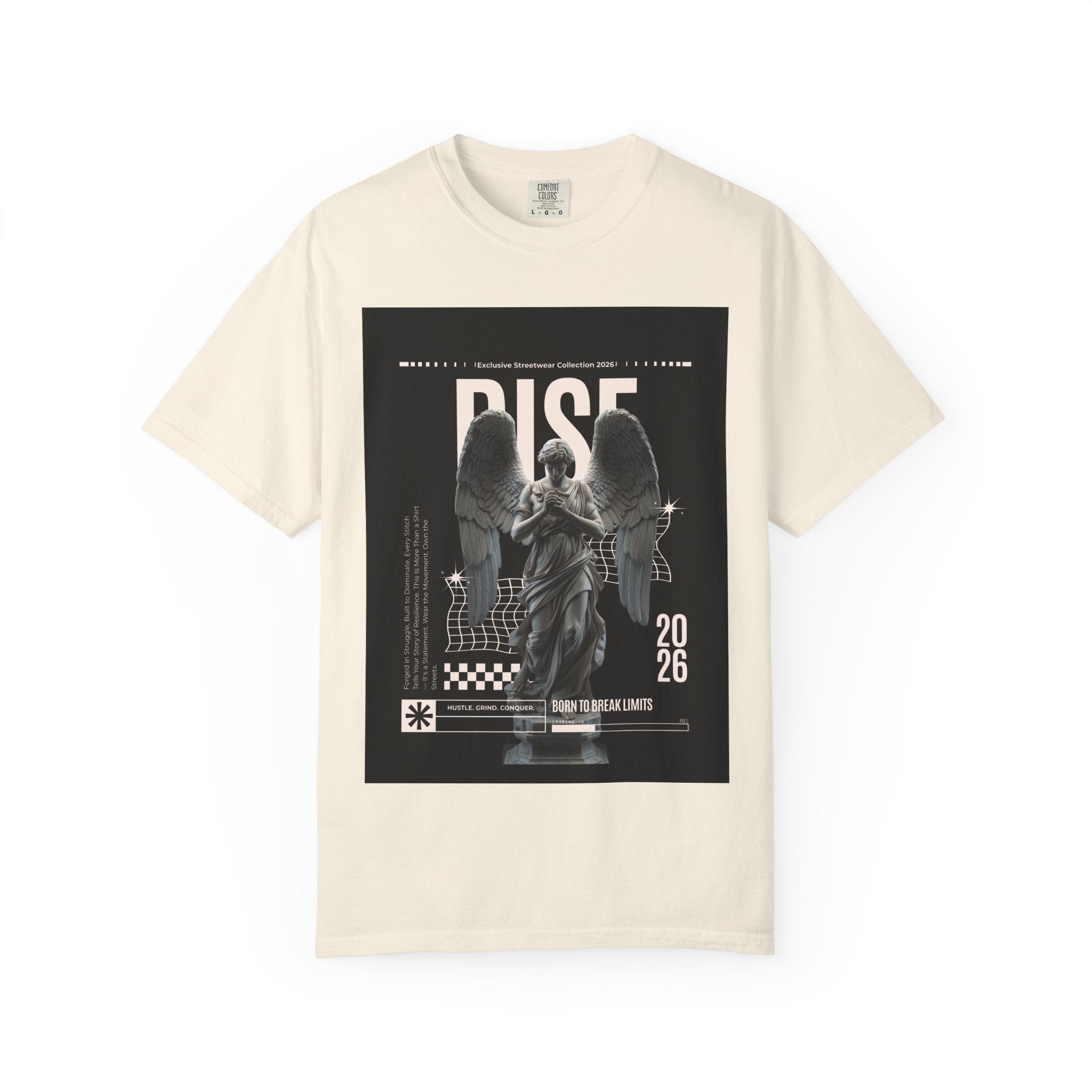 Rise Angel Graphic T-Shirt — Gothic Statue Streetwear Tee