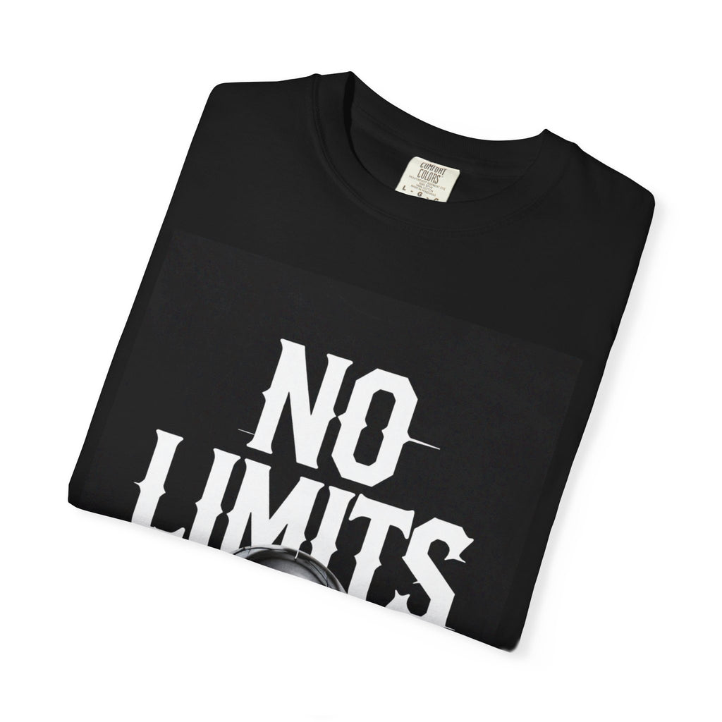 No Limits Skull T-Shirt — Edgy Biker Rock Graphic Tee