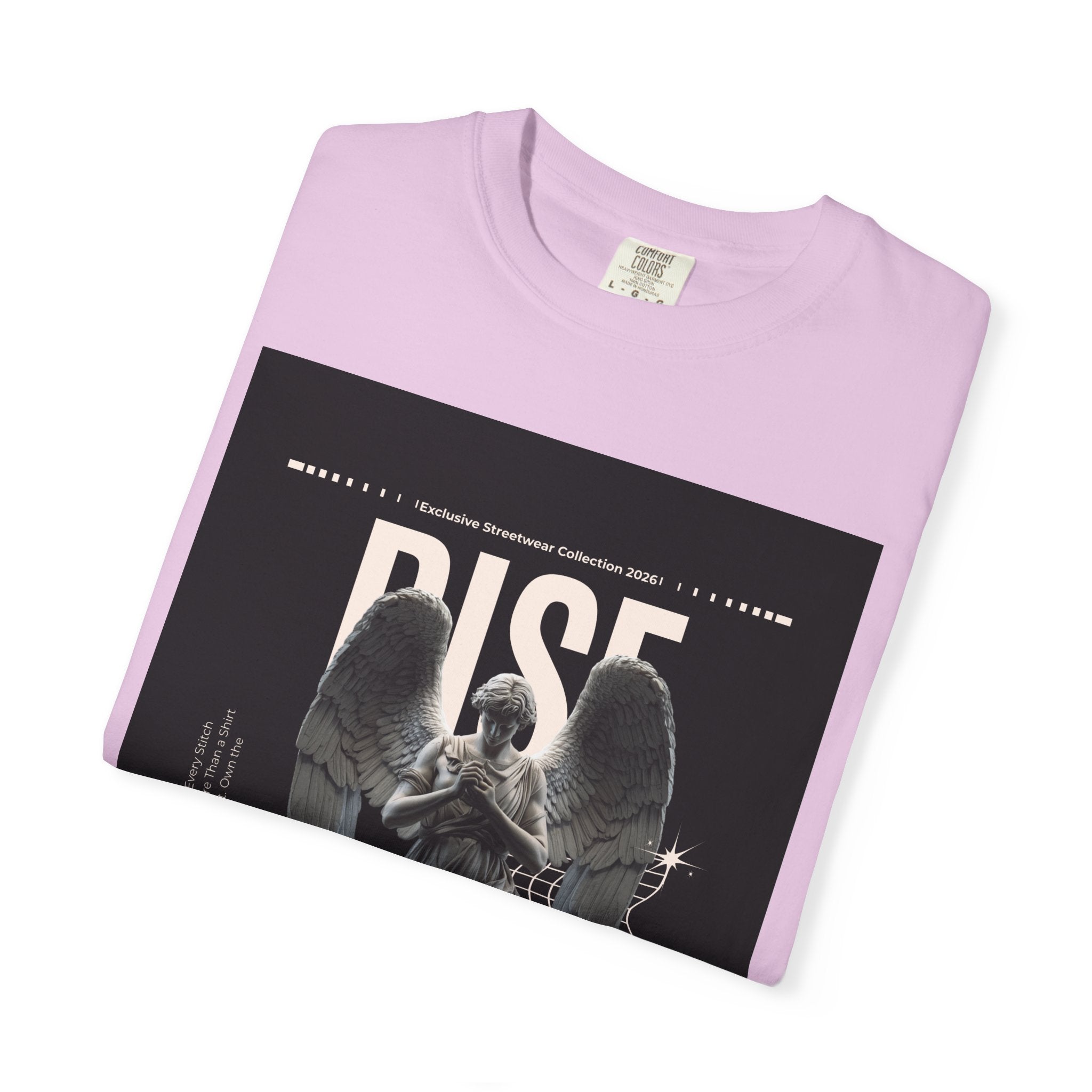 Rise Angel Graphic T-Shirt — Gothic Statue Streetwear Tee