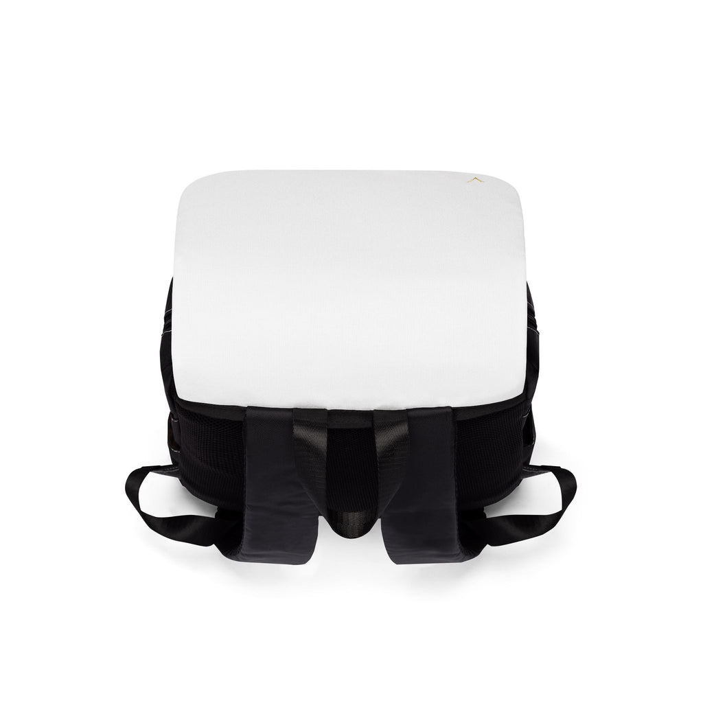 Casual Shoulder Backpack — Minimal Black & White Everyday Backpack
