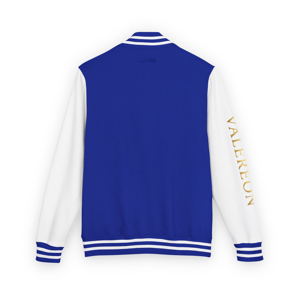 Letterman Jacket — Red & White Varsity Jacket with GOLD "VALERJON" Sleeve
