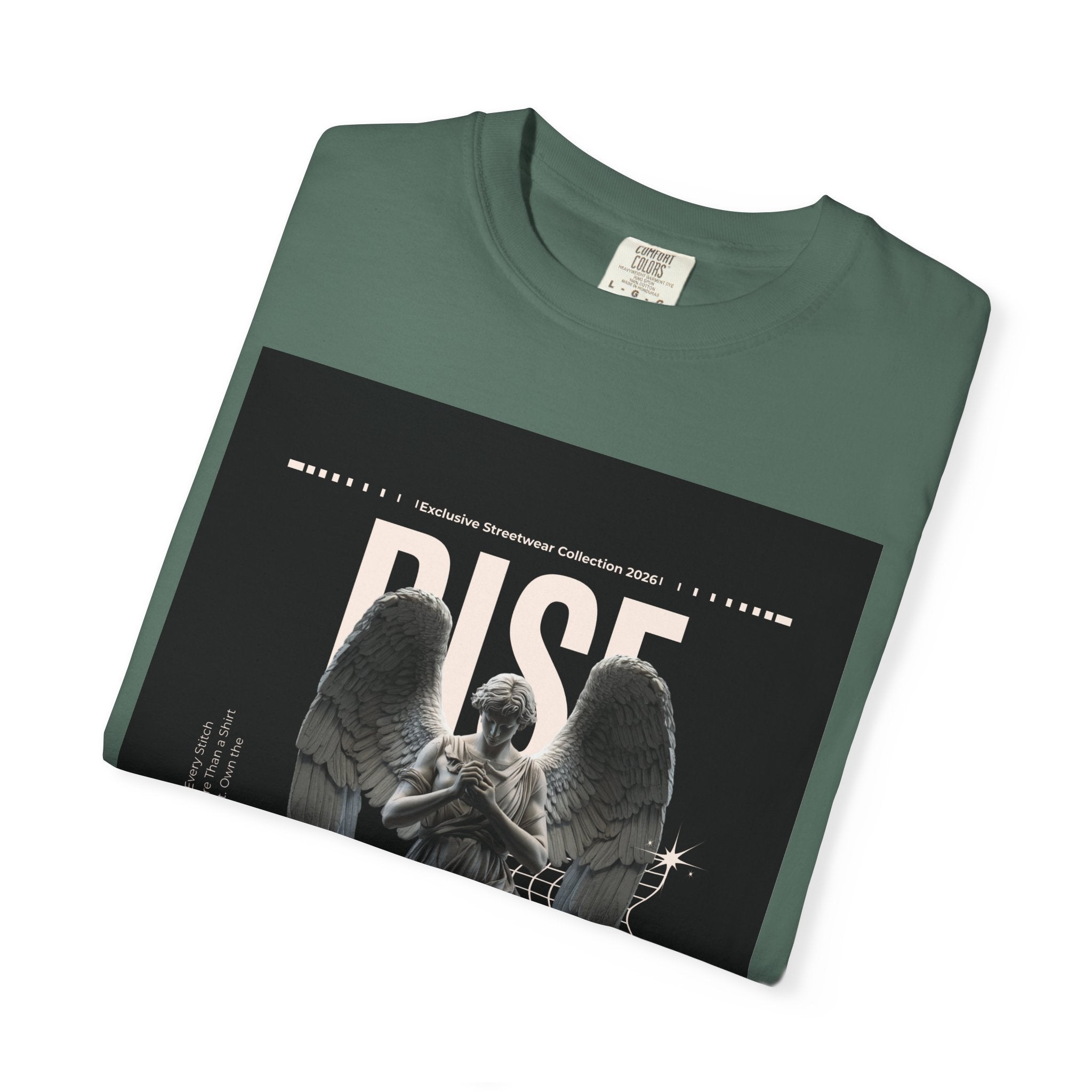 Rise Angel Graphic T-Shirt — Gothic Statue Streetwear Tee