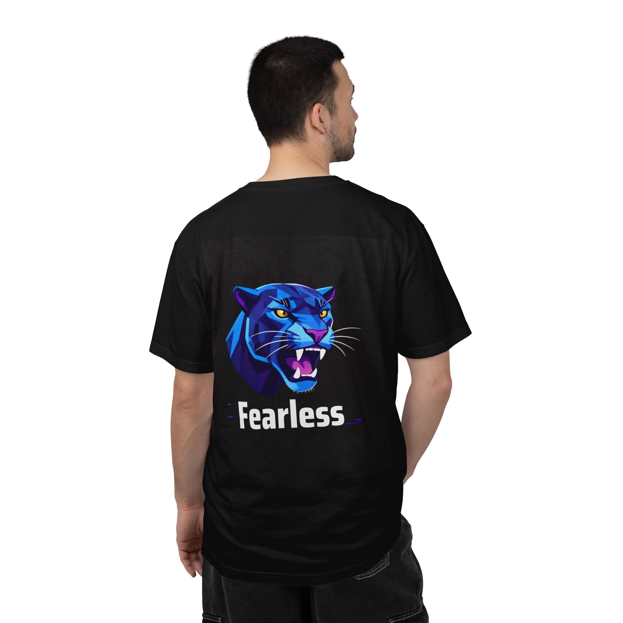 Fearless Panther T-Shirt — Bold Graphic Tee with Blue Panther Design