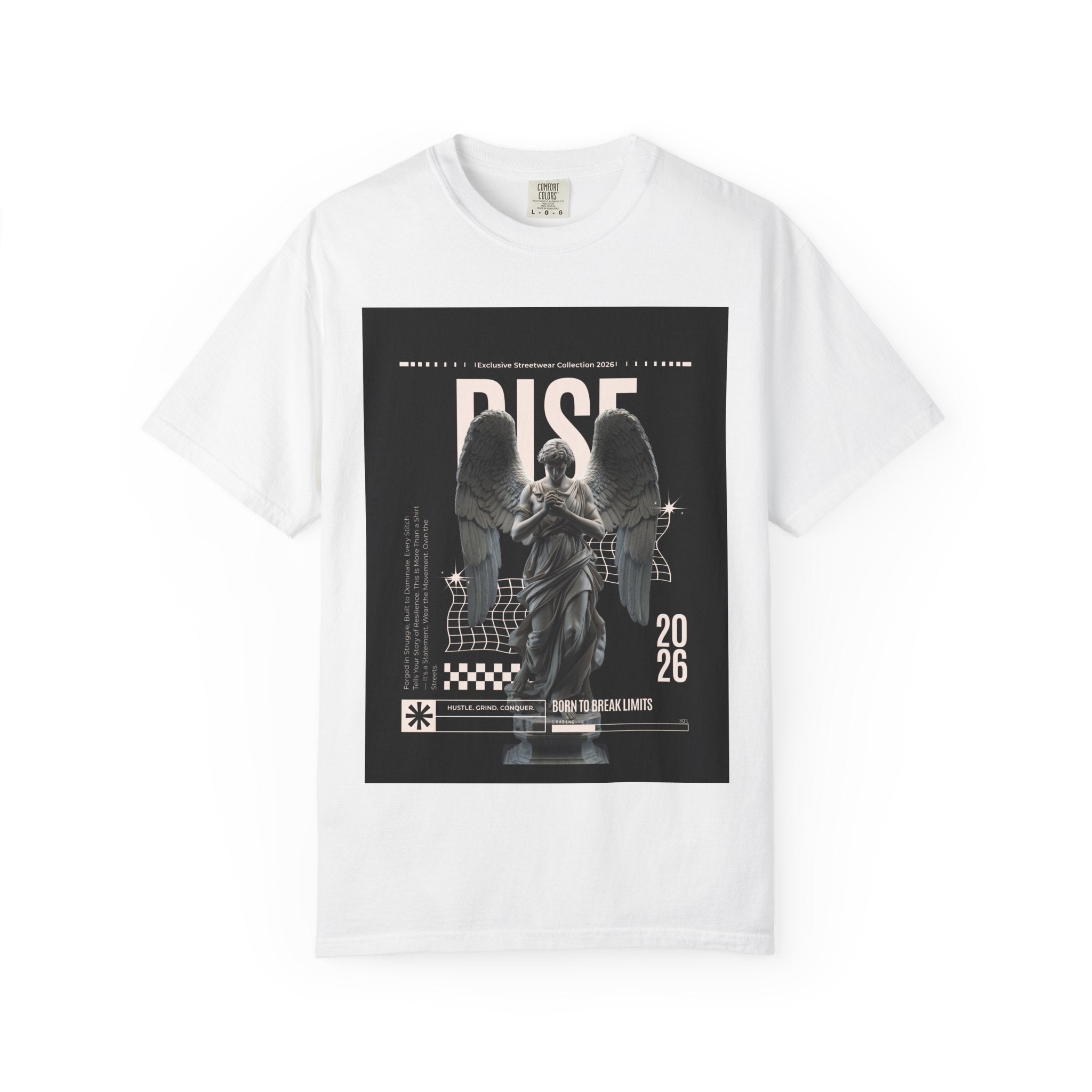Rise Angel Graphic T-Shirt — Gothic Statue Streetwear Tee