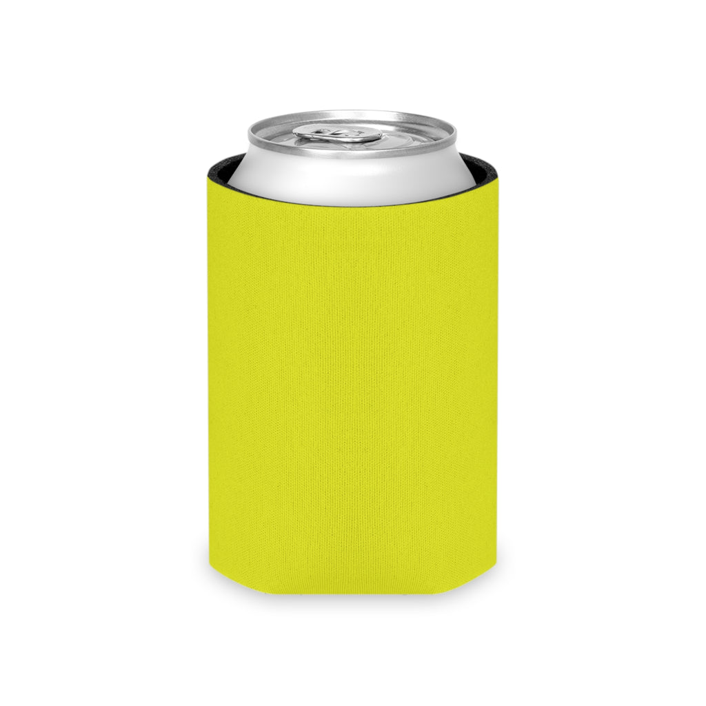 Neon Yellow Can Cooler Sleeve — Insulated Beverage Koozie for Parties & Outdoor Events