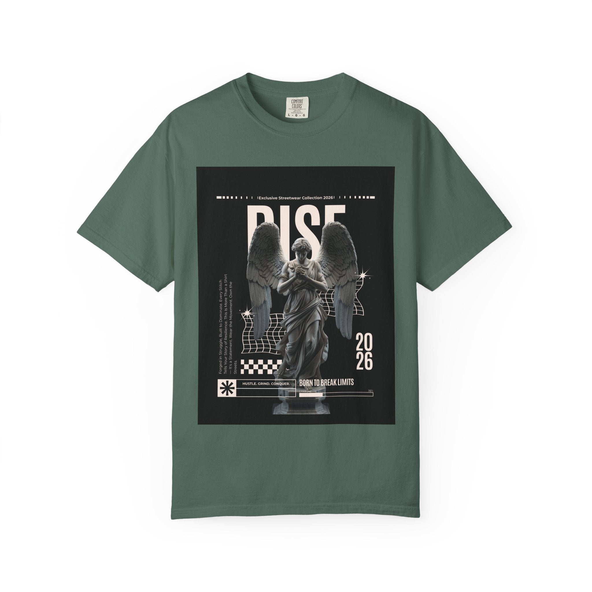 Rise Angel Graphic T-Shirt — Gothic Statue Streetwear Tee