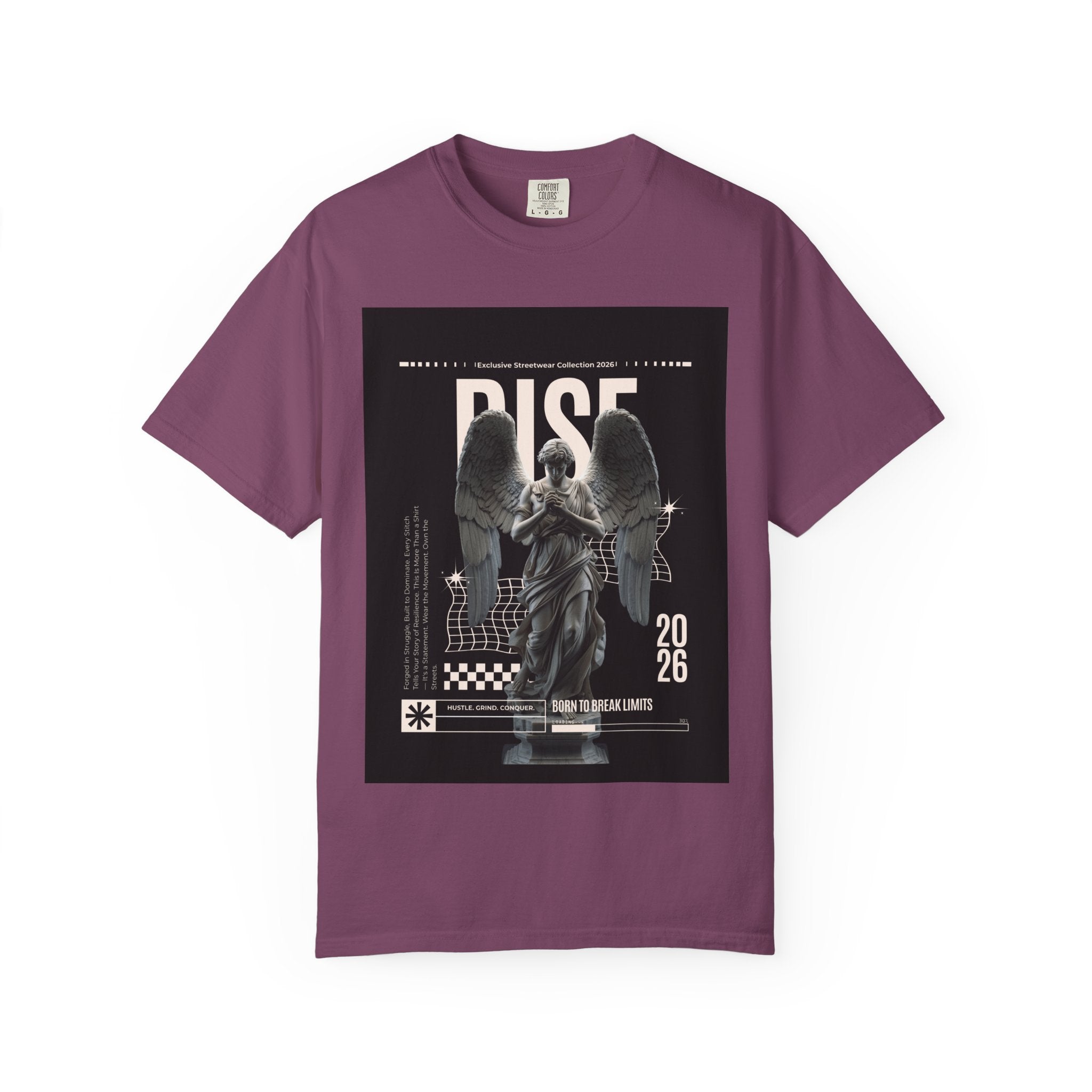 Rise Angel Graphic T-Shirt — Gothic Statue Streetwear Tee