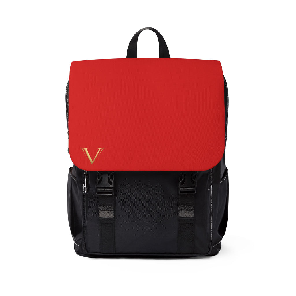 Casual Shoulder Backpack – Minimal Black & White Daypack