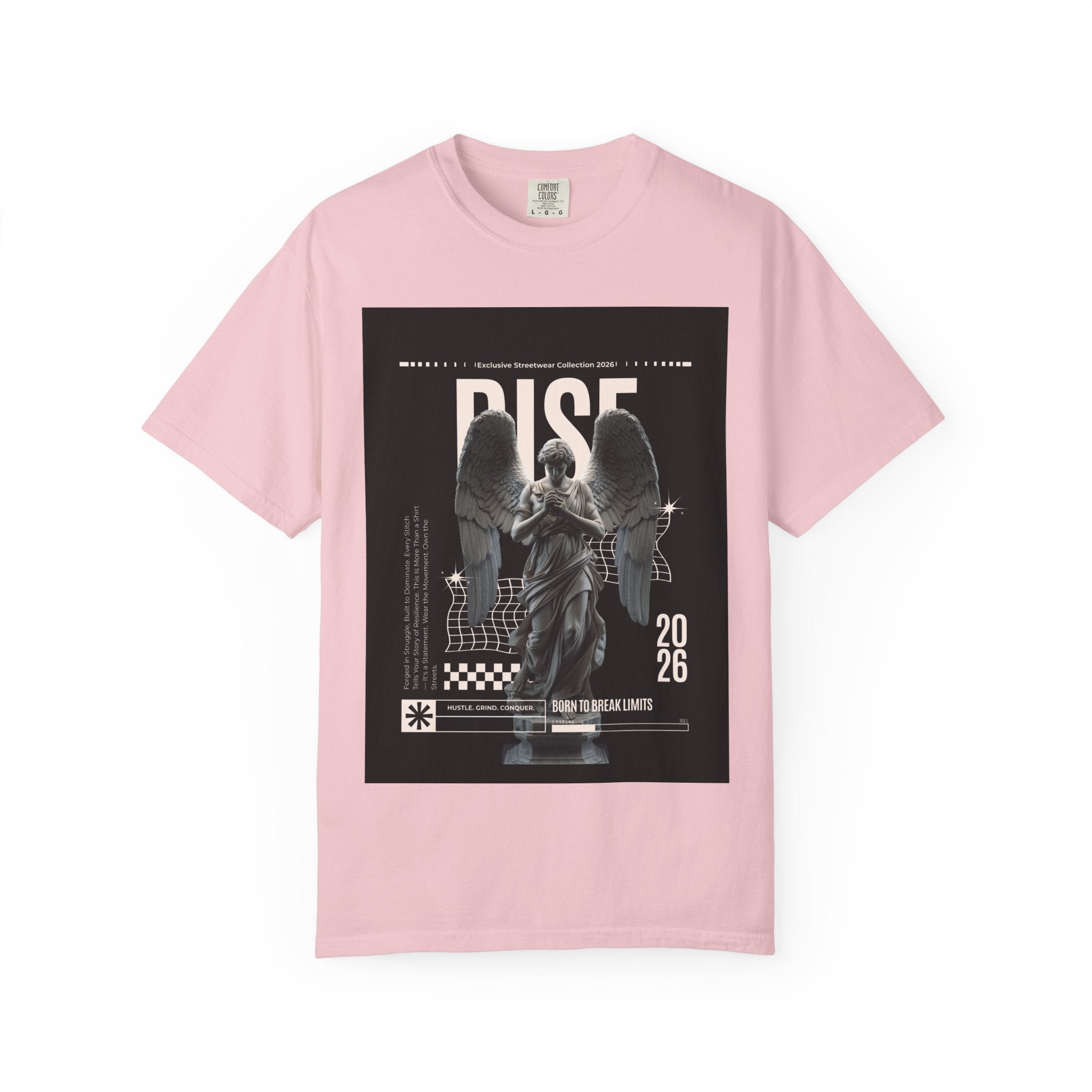 Rise Angel Graphic T-Shirt — Gothic Statue Streetwear Tee