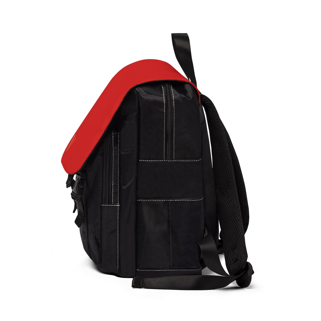 Casual Shoulder Backpack – Minimal Black & White Daypack