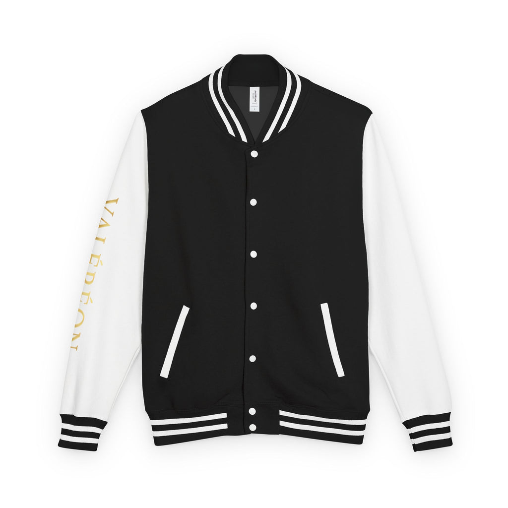 Letterman Jacket — Red & White Varsity Jacket with GOLD "VALERJON" Sleeve
