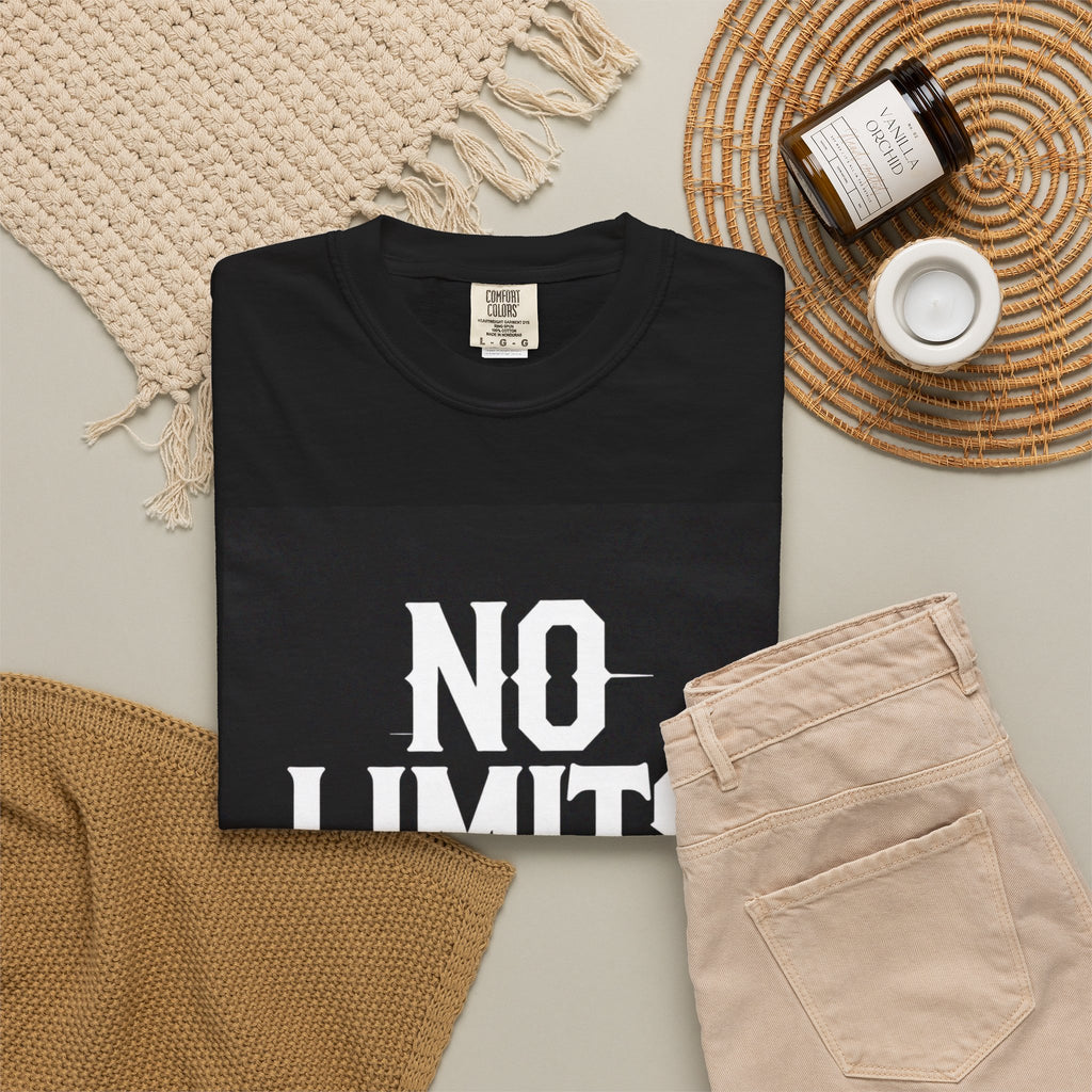 No Limits Skull T-Shirt — Edgy Biker Rock Graphic Tee