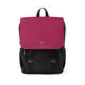 Casual Shoulder Backpack — Burgundy Flap with Gold 'Valereon' Logo