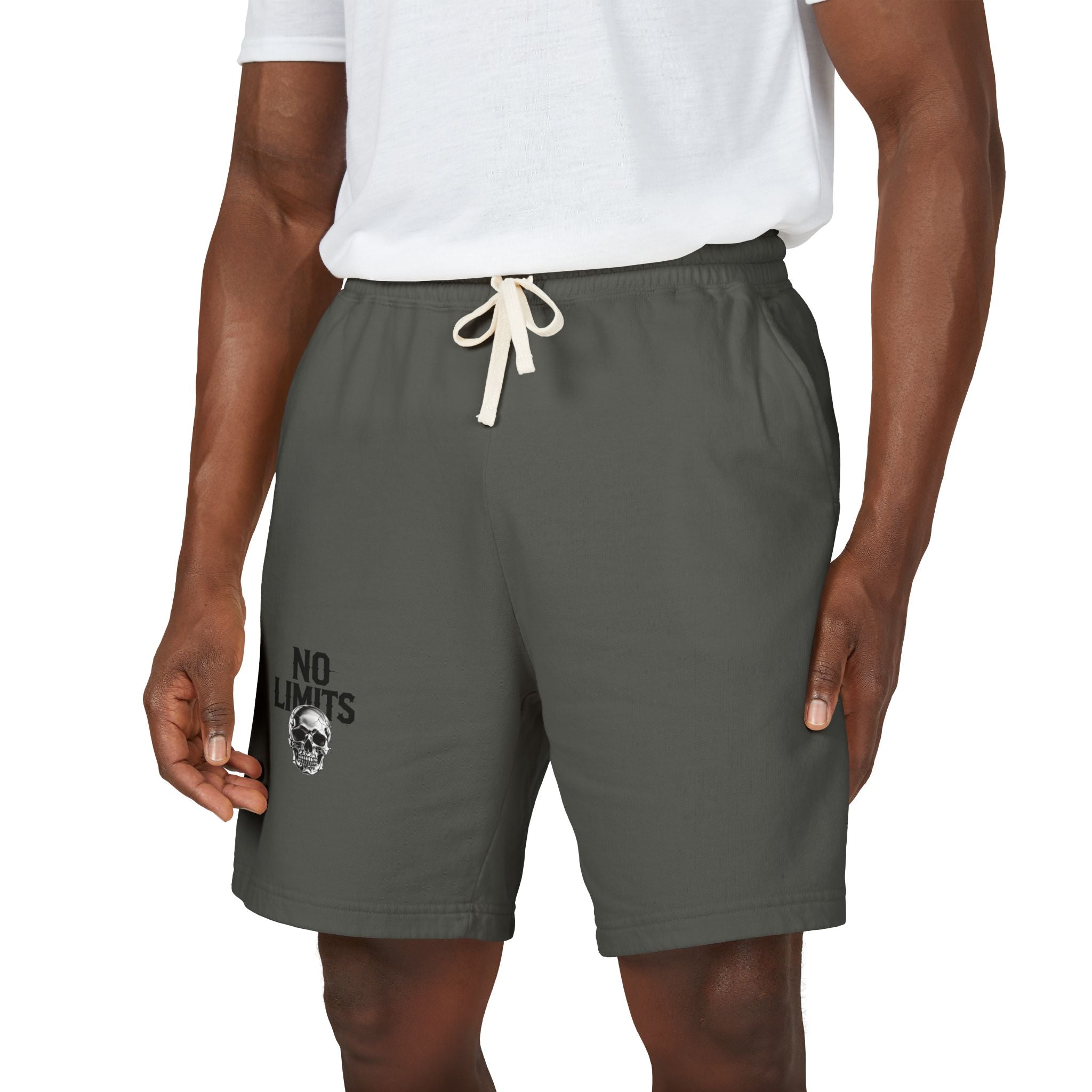 No Limits Fleece Sweat Shorts — Lightweight Garment-Dyed Casual Shorts