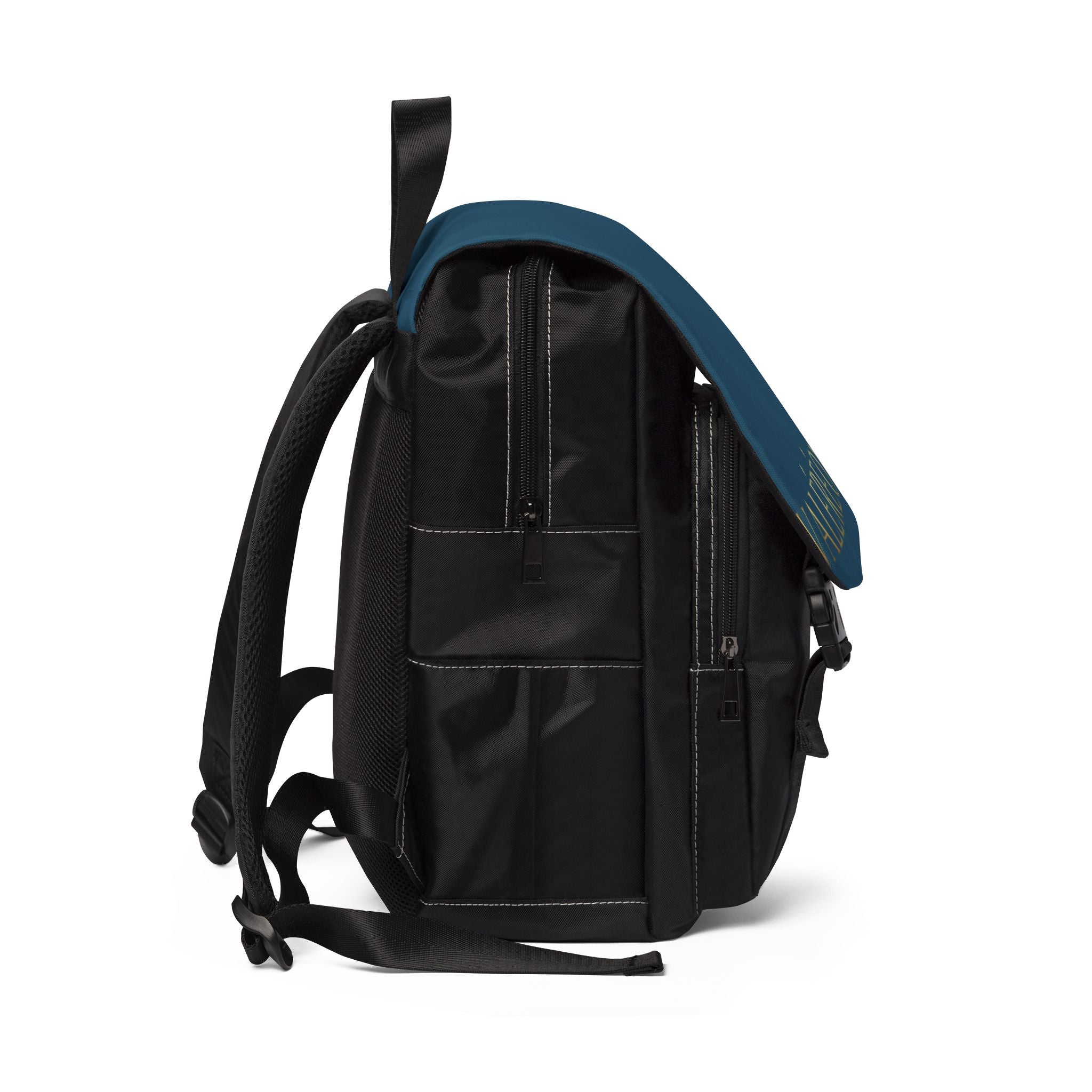 Valrééon Elegant Flap Backpack — Casual Shoulder Bag with Gold Logo