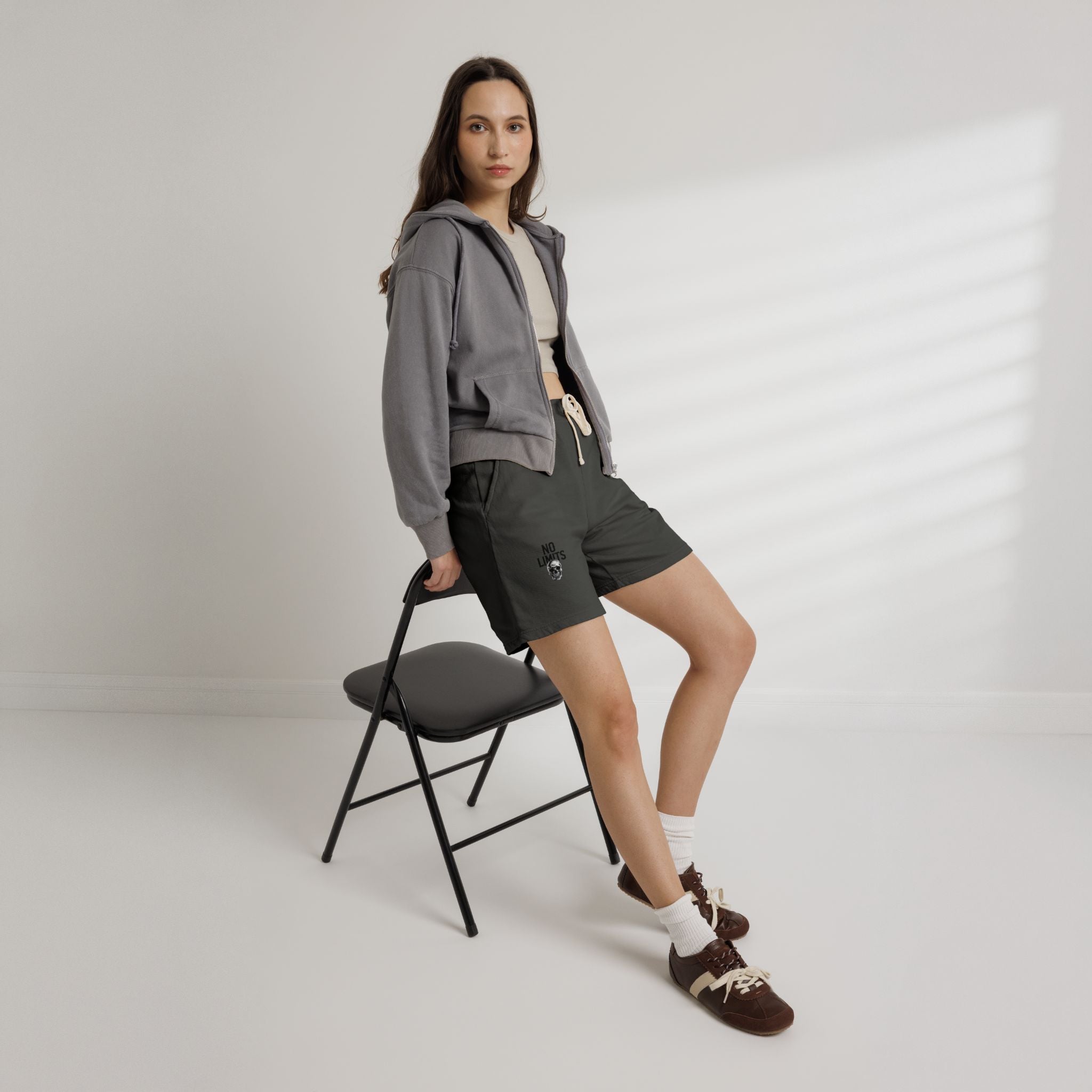 No Limits Fleece Sweat Shorts — Lightweight Garment-Dyed Casual Shorts