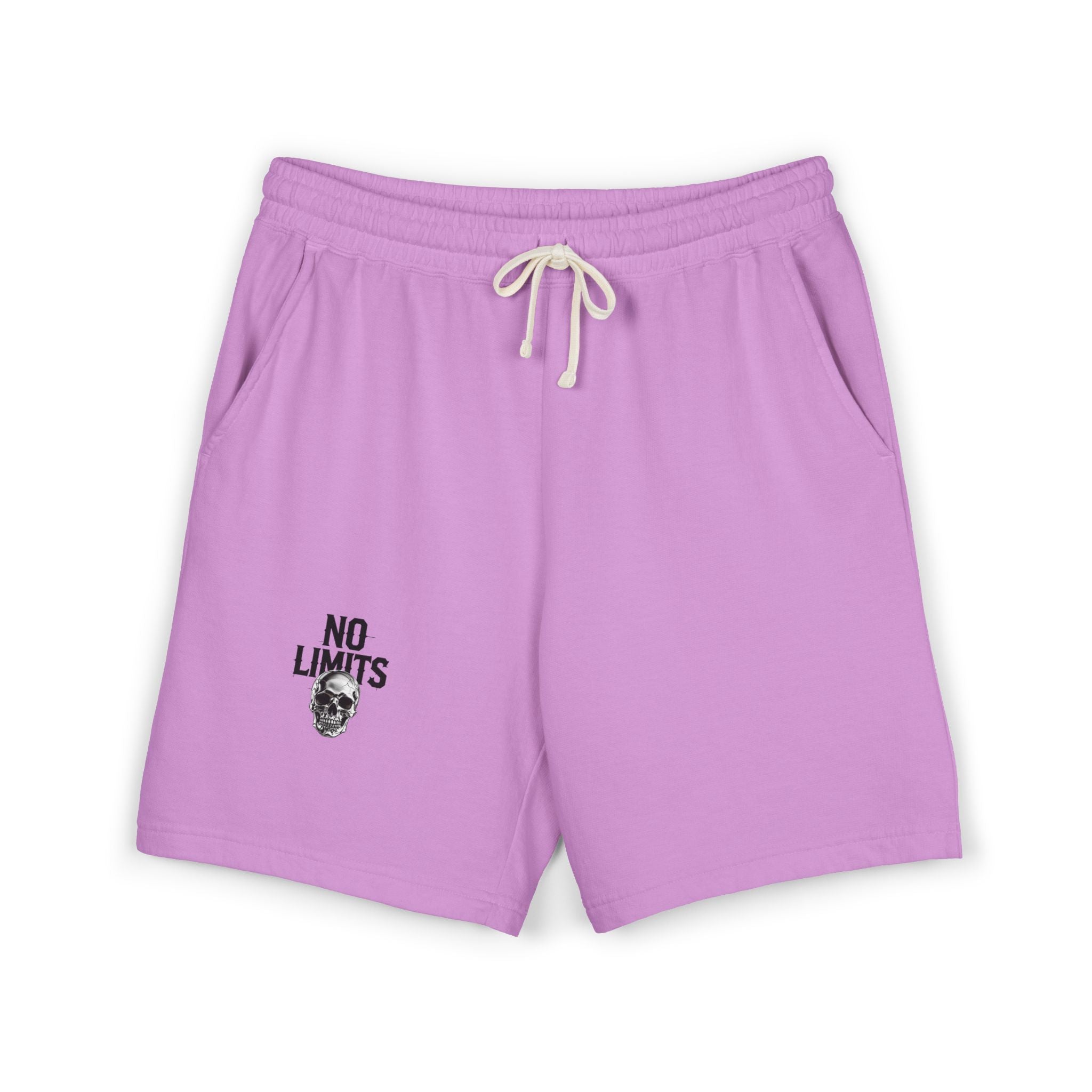 No Limits Fleece Sweat Shorts — Lightweight Garment-Dyed Casual Shorts
