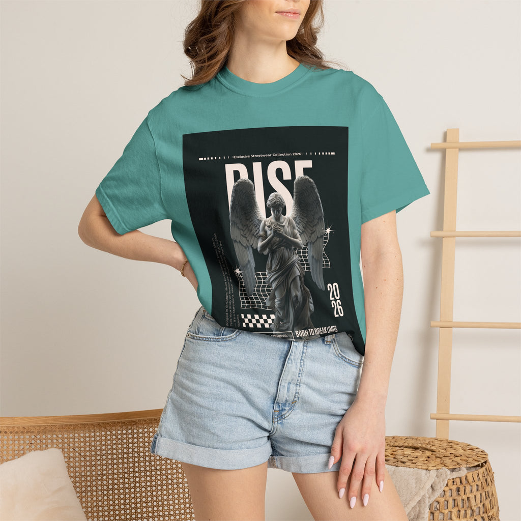 Rise Angel Graphic T-Shirt — Gothic Statue Streetwear Tee